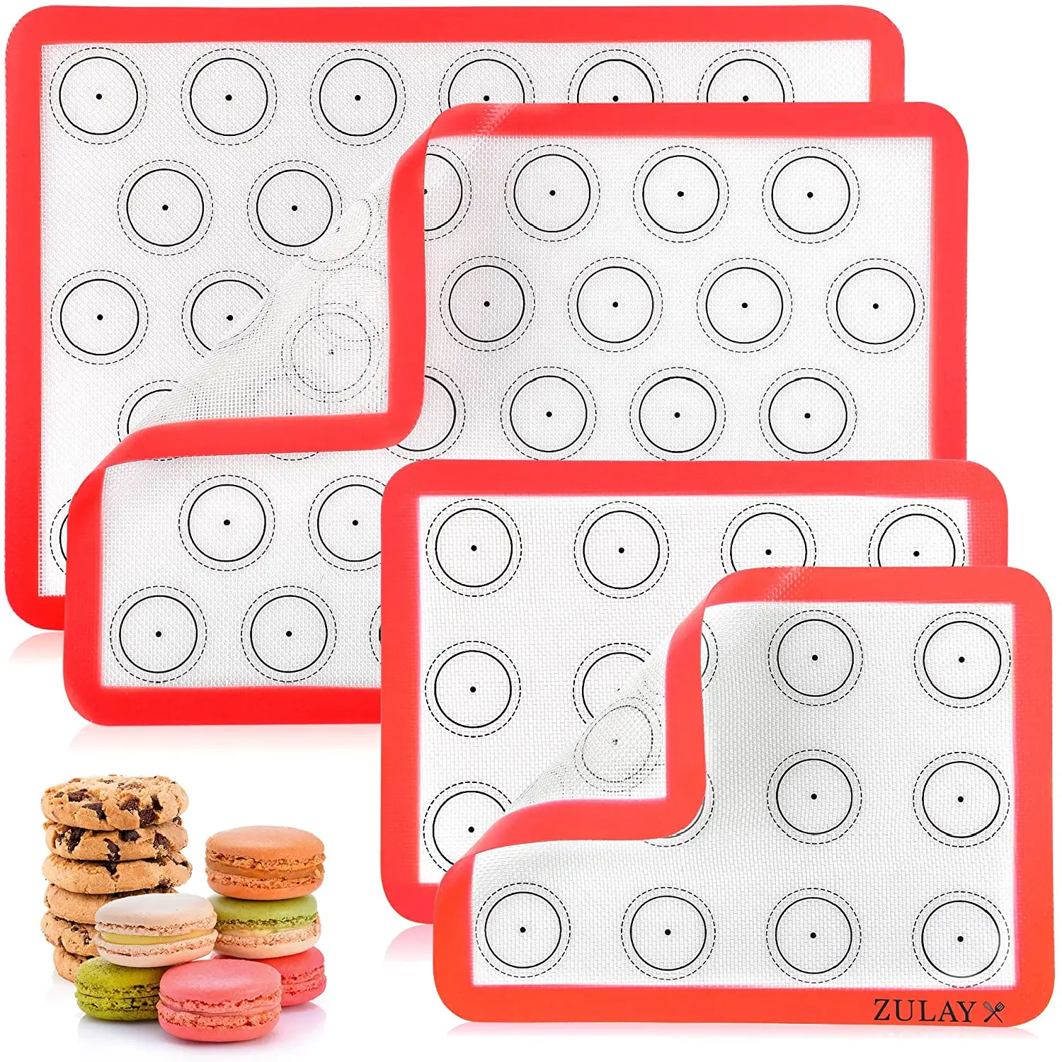 Macaron Silicone Baking Mats - 4 Piece Set