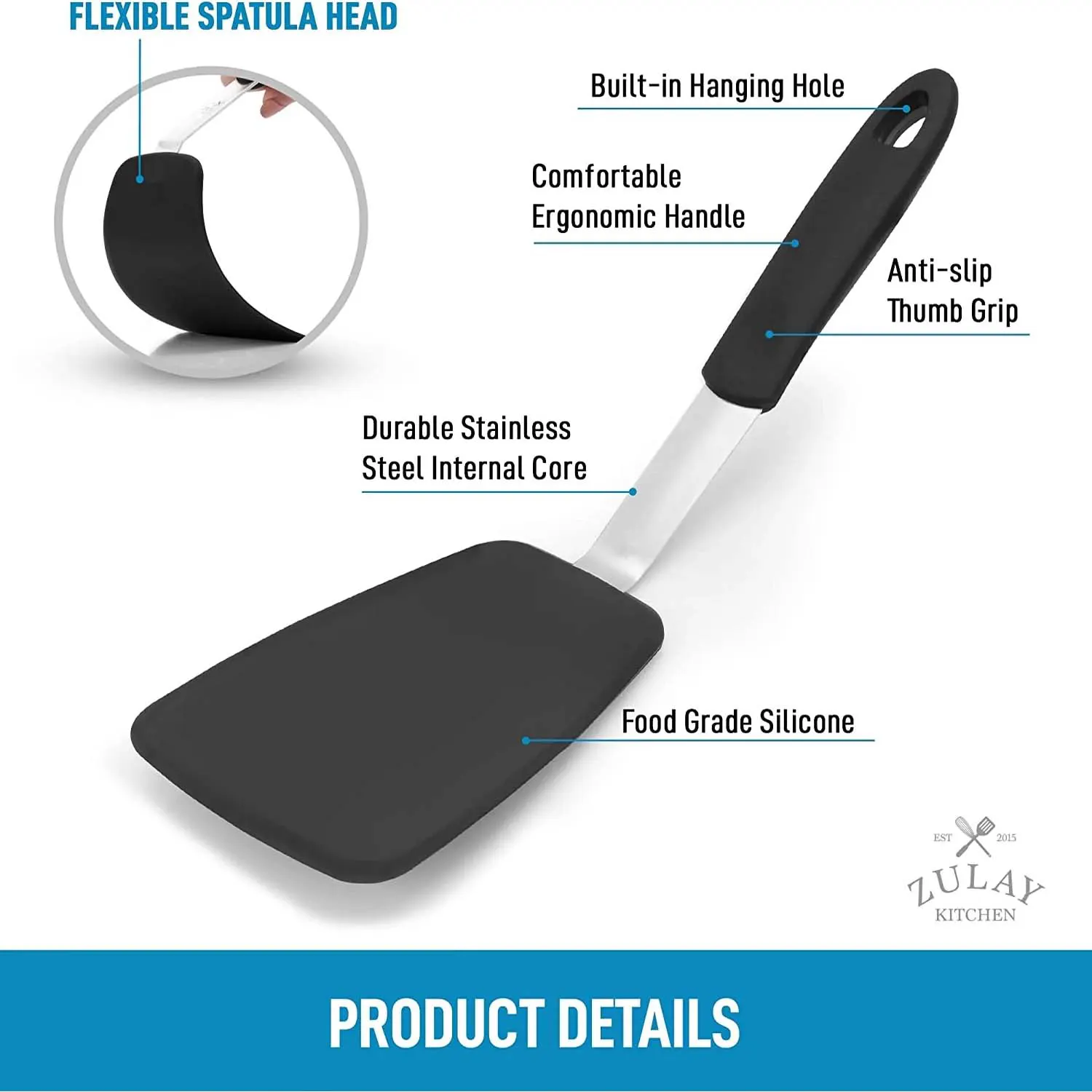 Zulay Flexible Silicone Spatula