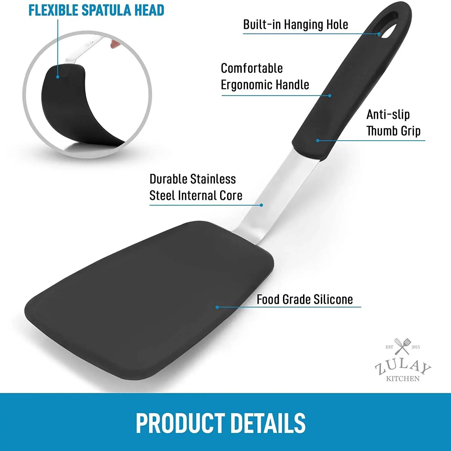 Zulay Flexible Silicone Spatula