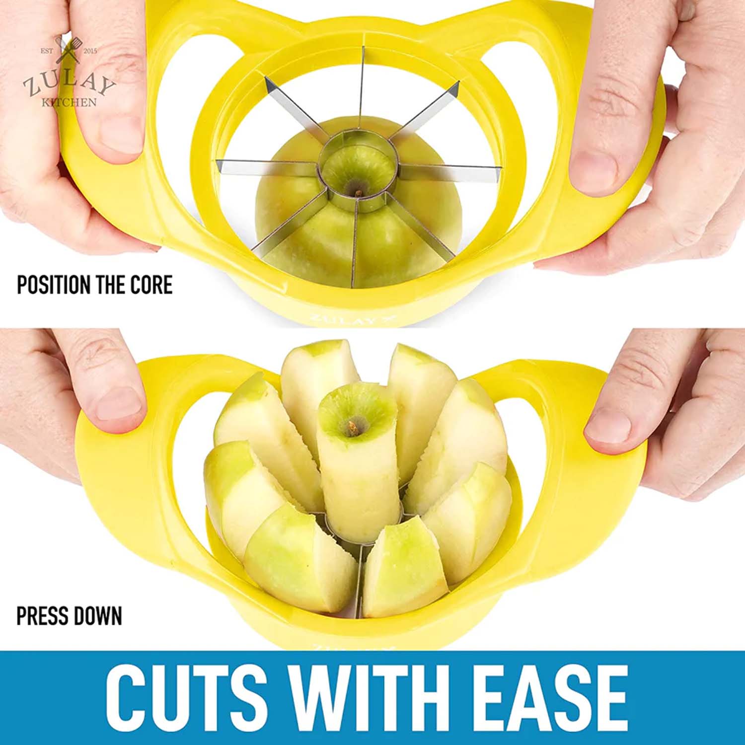 Apple Corer And Slicer With 8 Sharp Blades