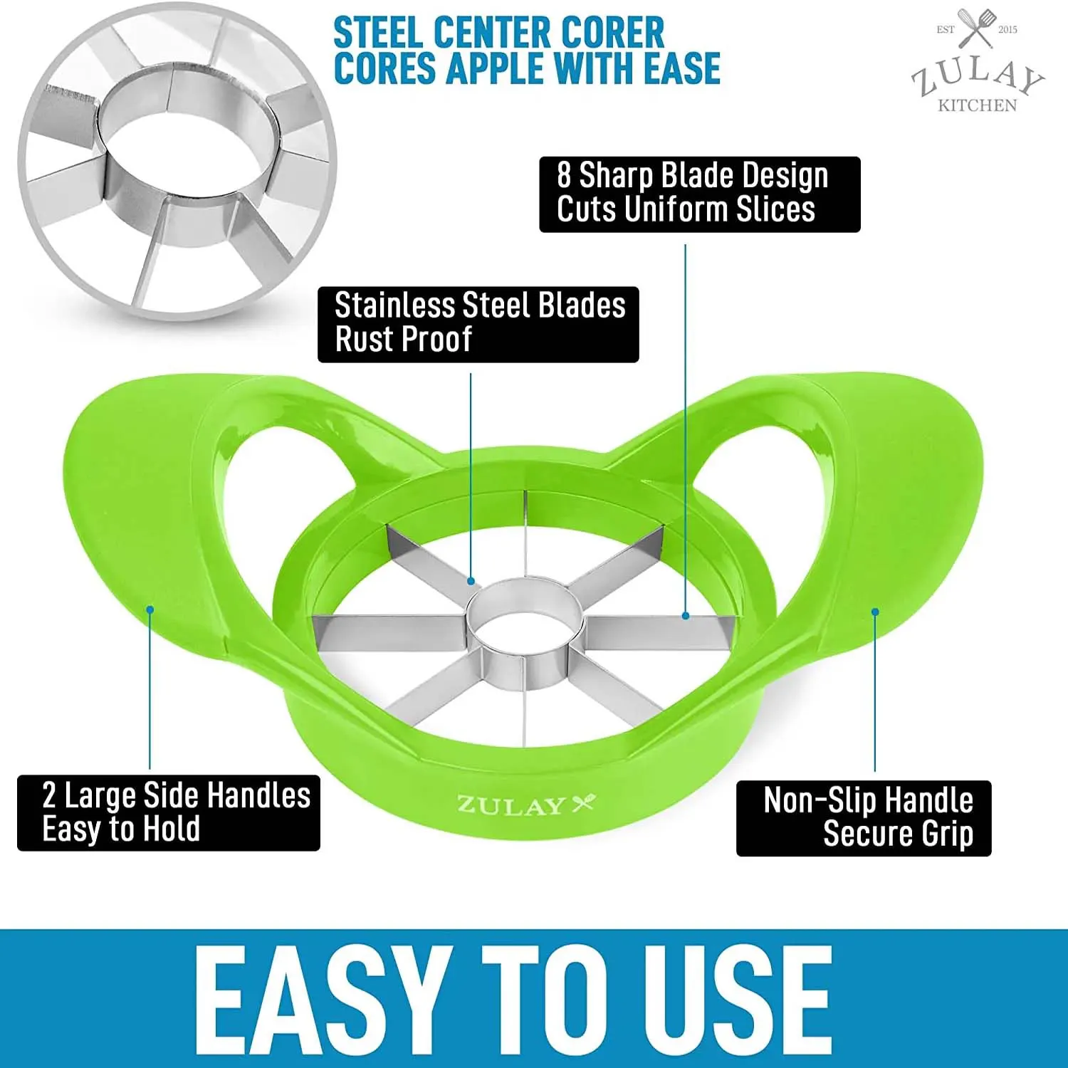 Apple Corer And Slicer With 8 Sharp Blades