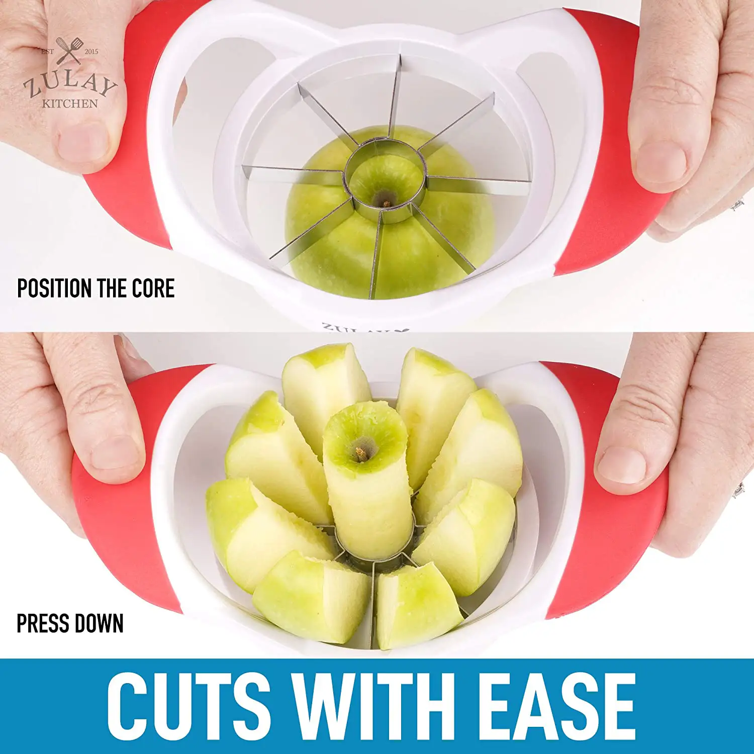 Apple Corer And Slicer With 8 Sharp Blades