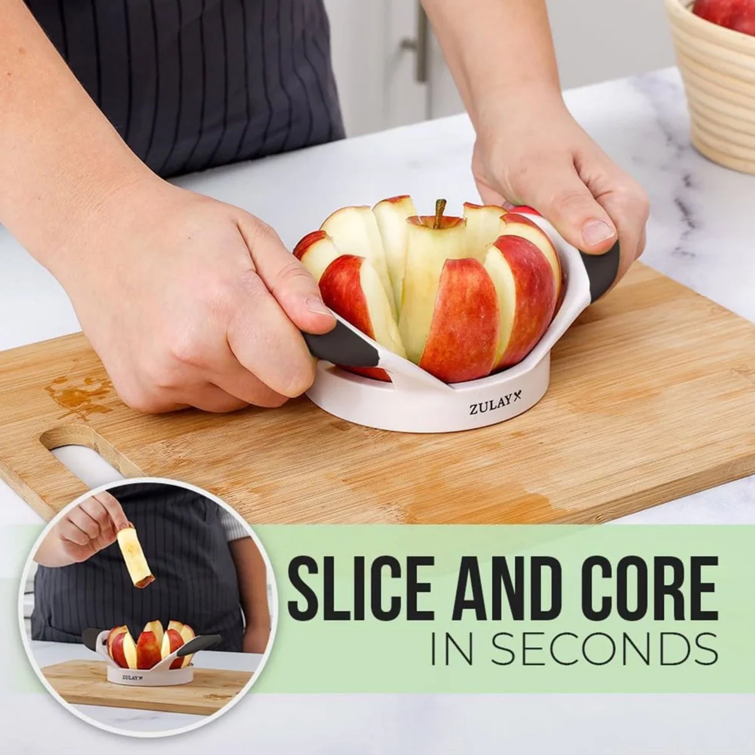 Apple Corer And Slicer With 8 Sharp Blades