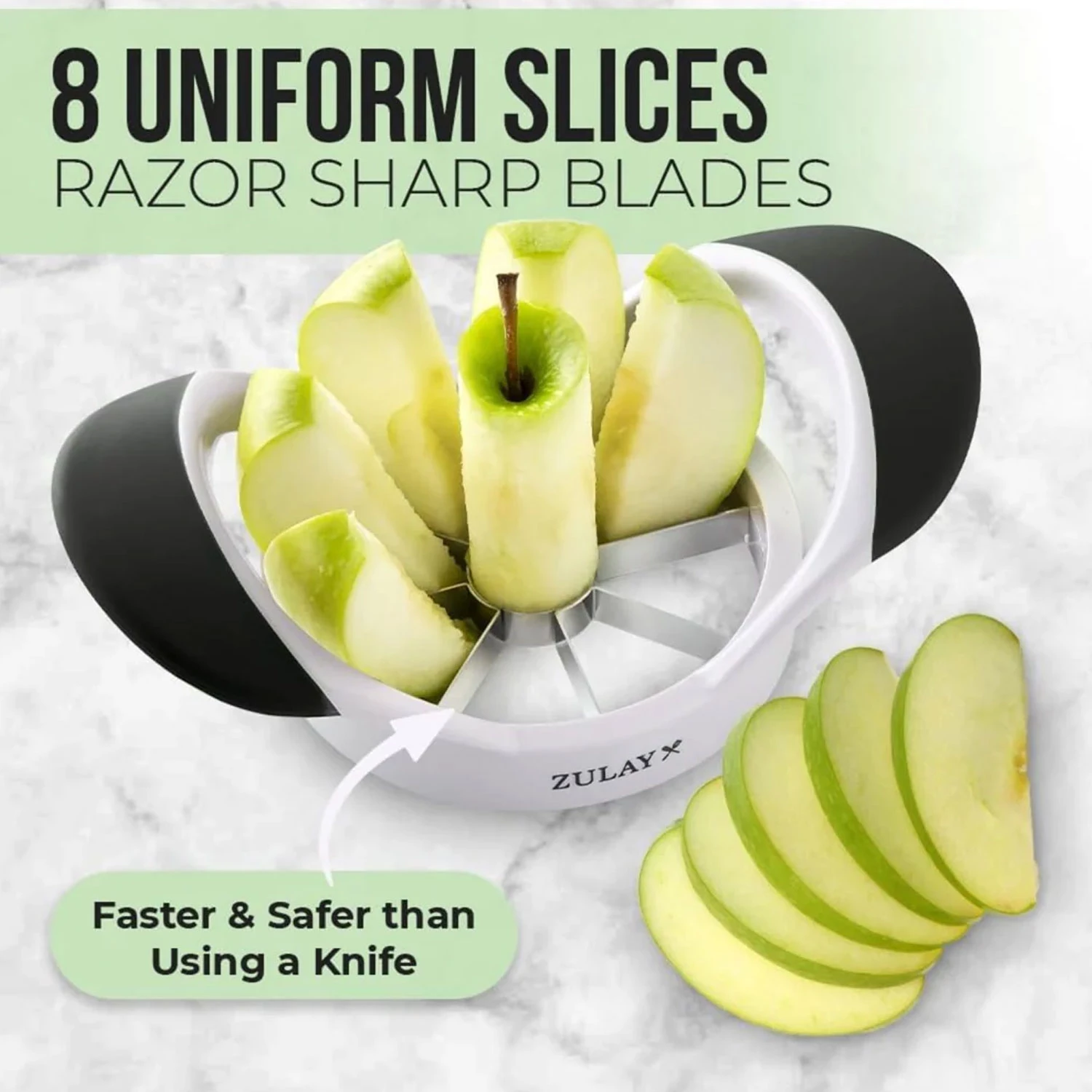 Apple Corer And Slicer With 8 Sharp Blades