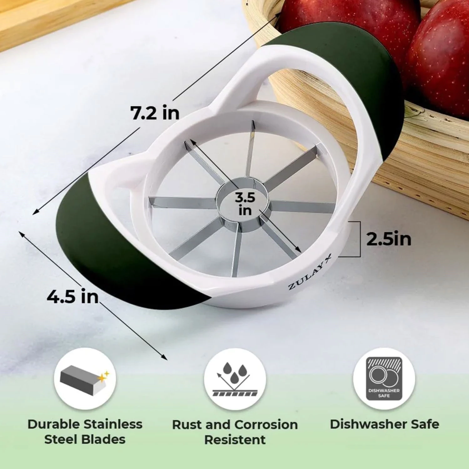 Apple Corer And Slicer With 8 Sharp Blades