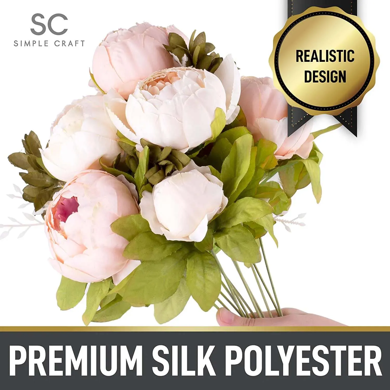 Simple Craft Peony Flowers Artificial For Decoration