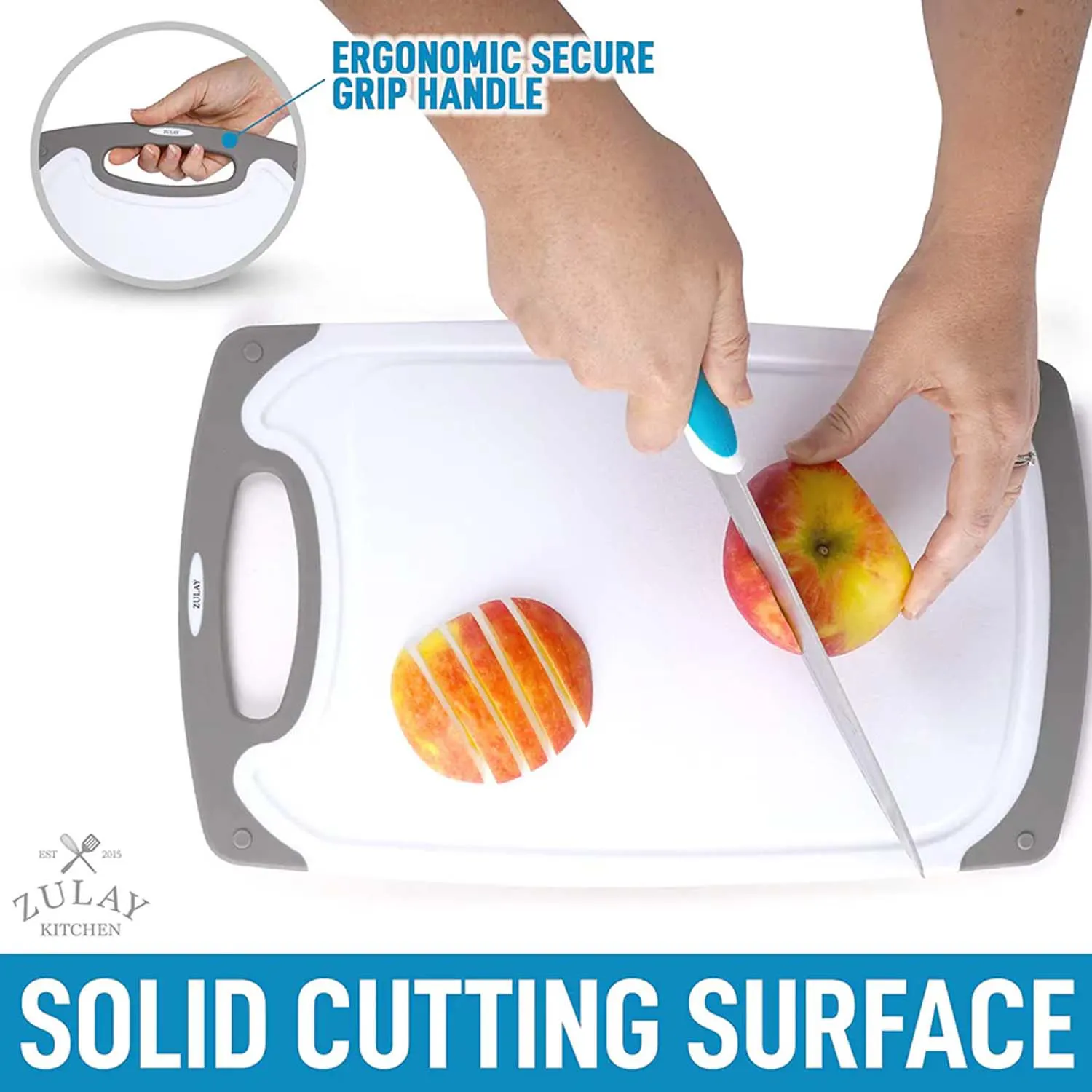 Cutting Board With Juice Grooves (3-piece Set)