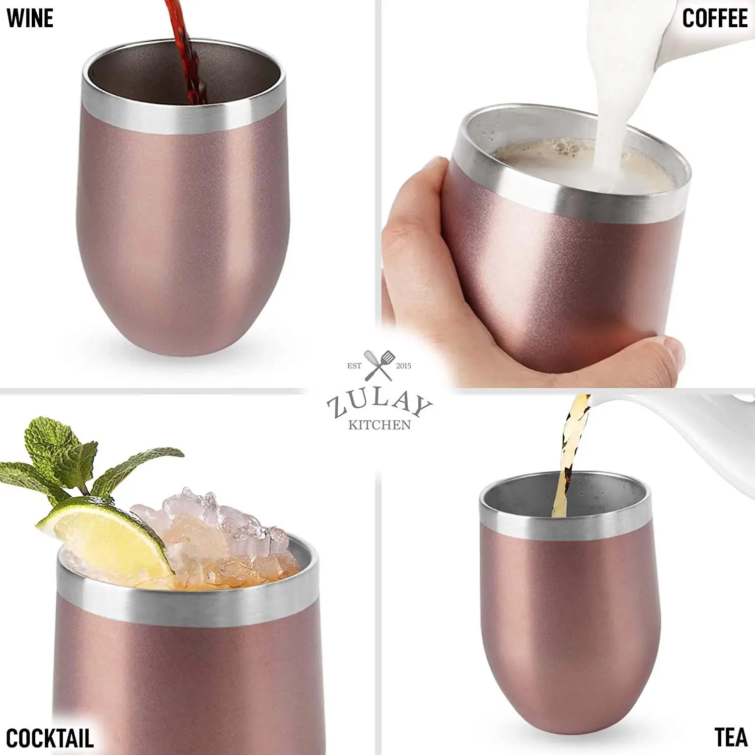 12oz Insulated Wine Tumbler With Lid