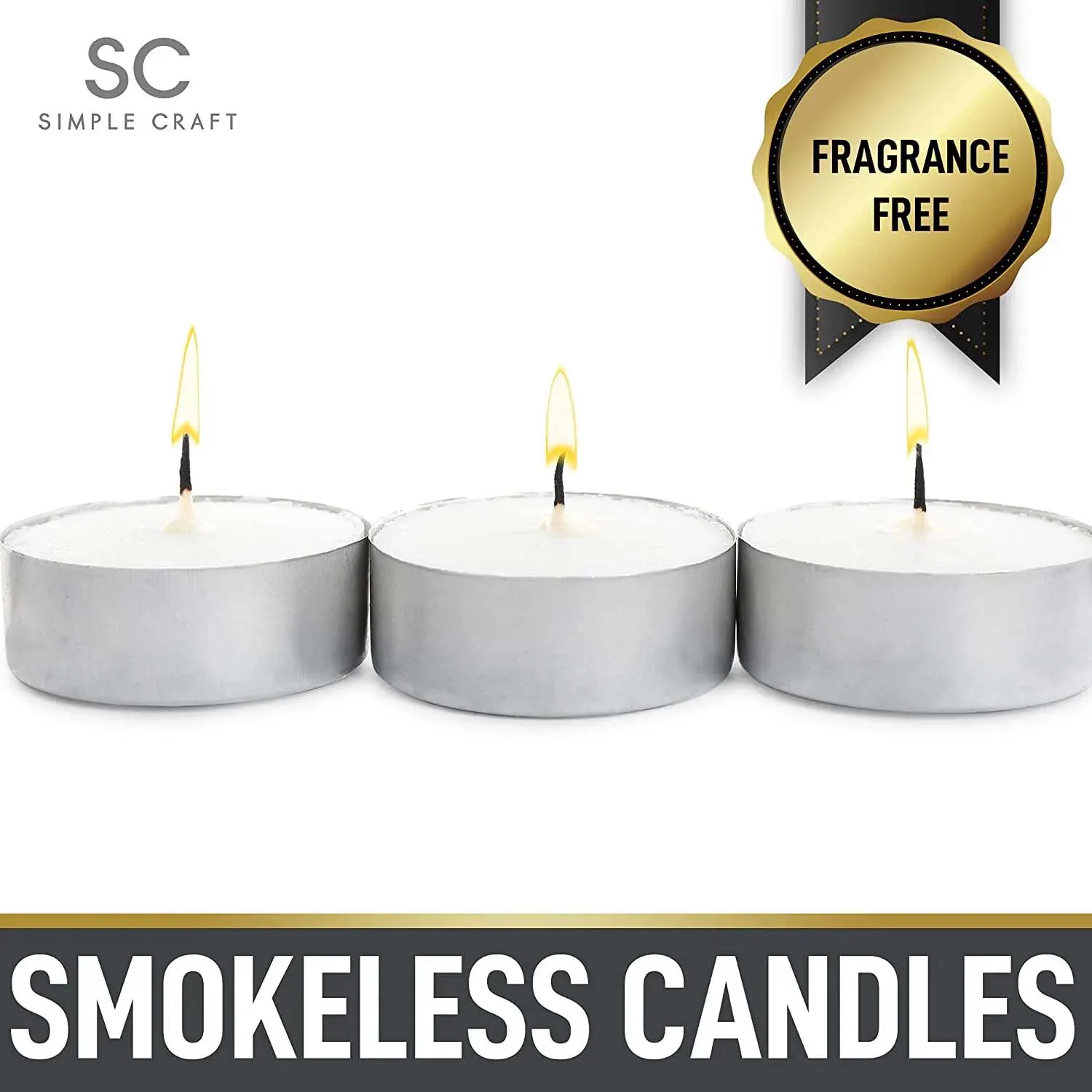 Simple Craft Tea Lights Candles - Unscented Pack