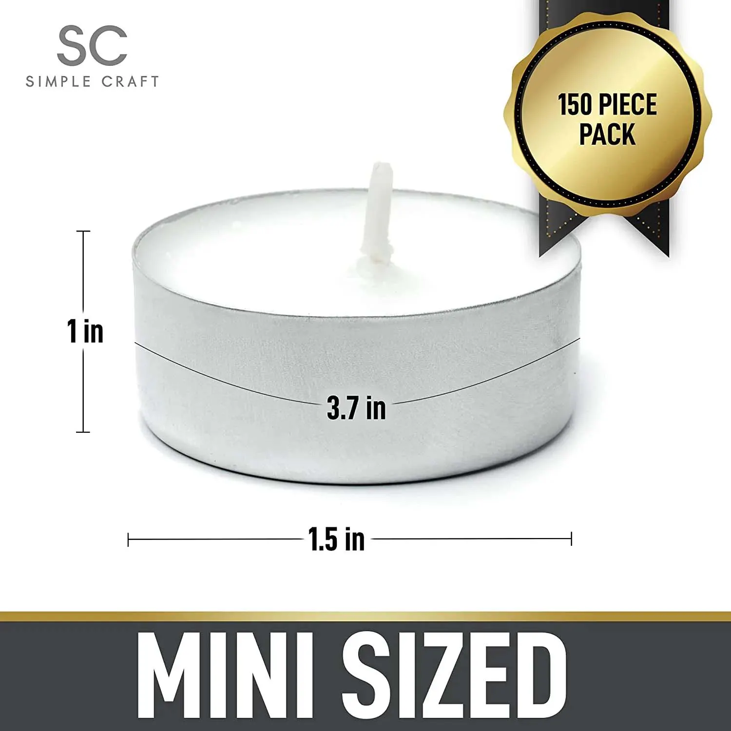 Simple Craft Tea Lights Candles - Unscented Pack
