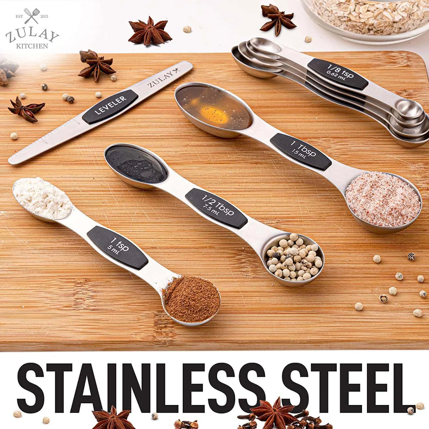 Magnetic Measuring Spoons - Set Of 8