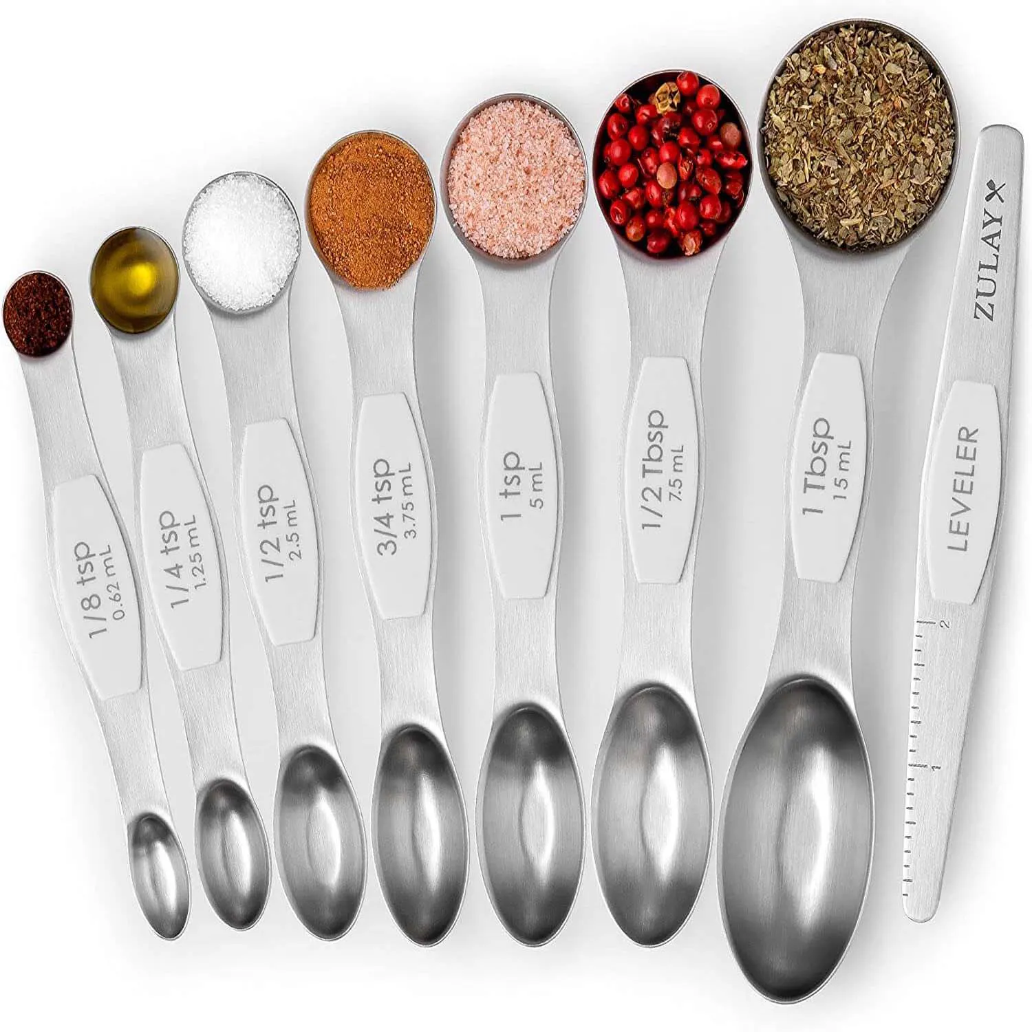 Magnetic Measuring Spoons - Set Of 8