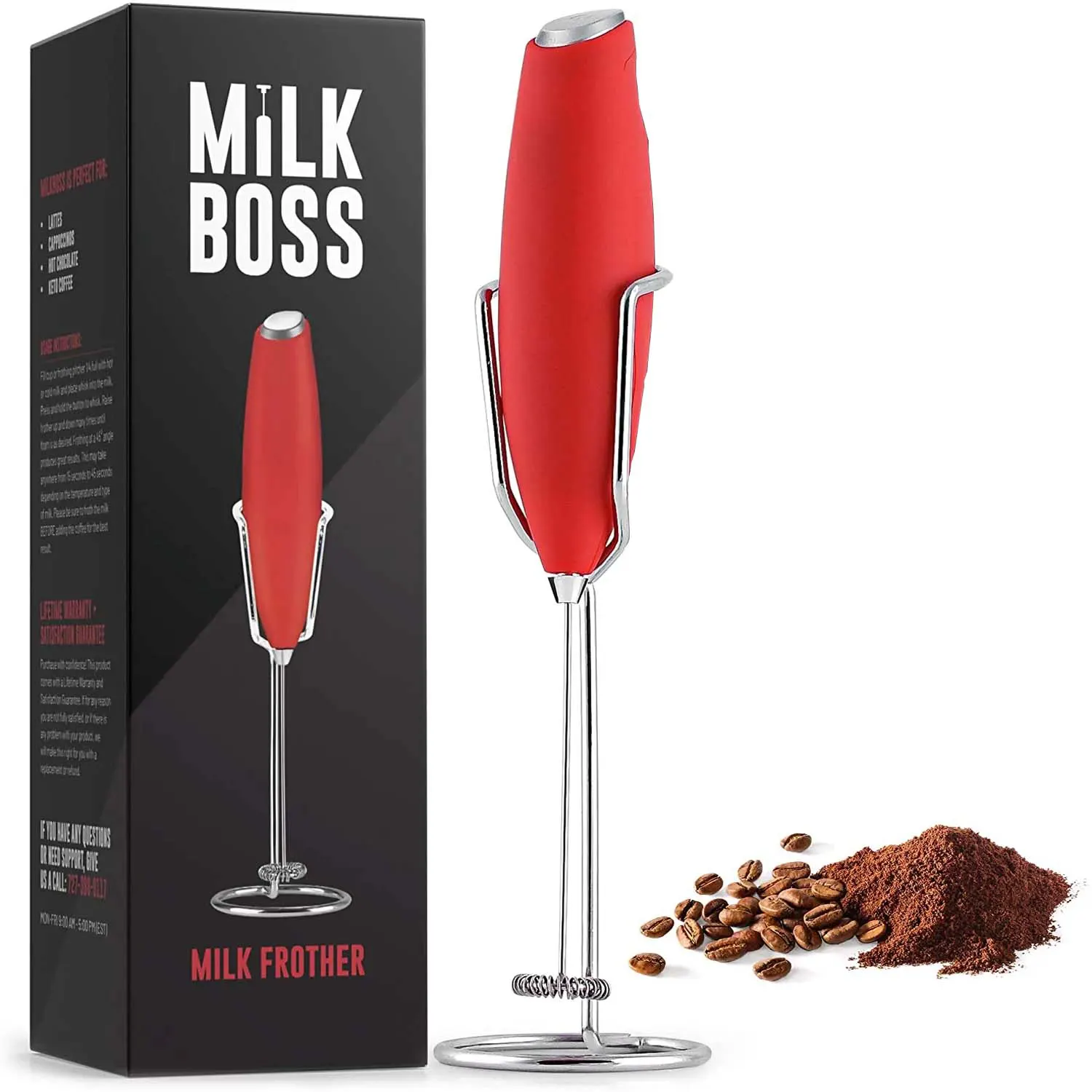 Milk Boss Milk Frother With Holster Stand