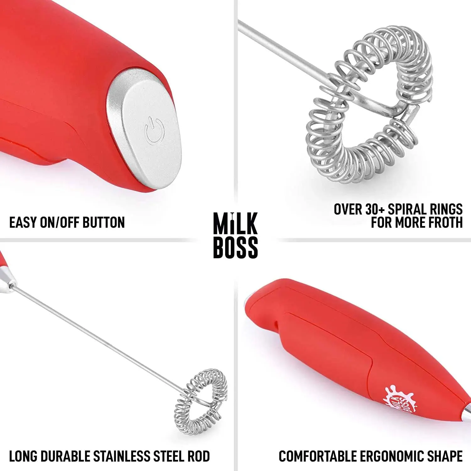 Milk Boss Milk Frother With Holster Stand