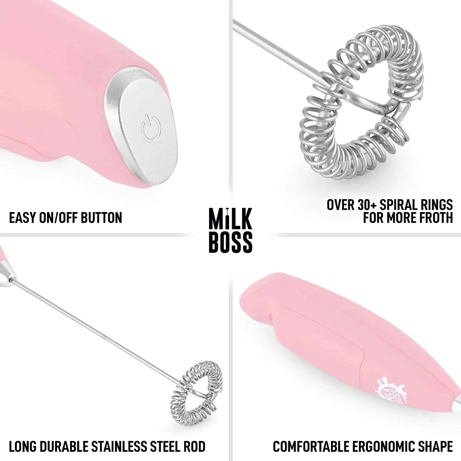 Milk Boss Milk Frother With Holster Stand