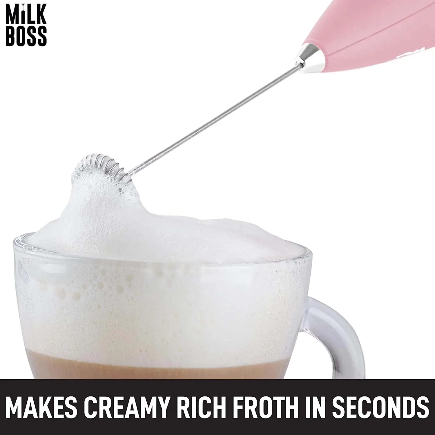 Milk Boss Milk Frother With Holster Stand