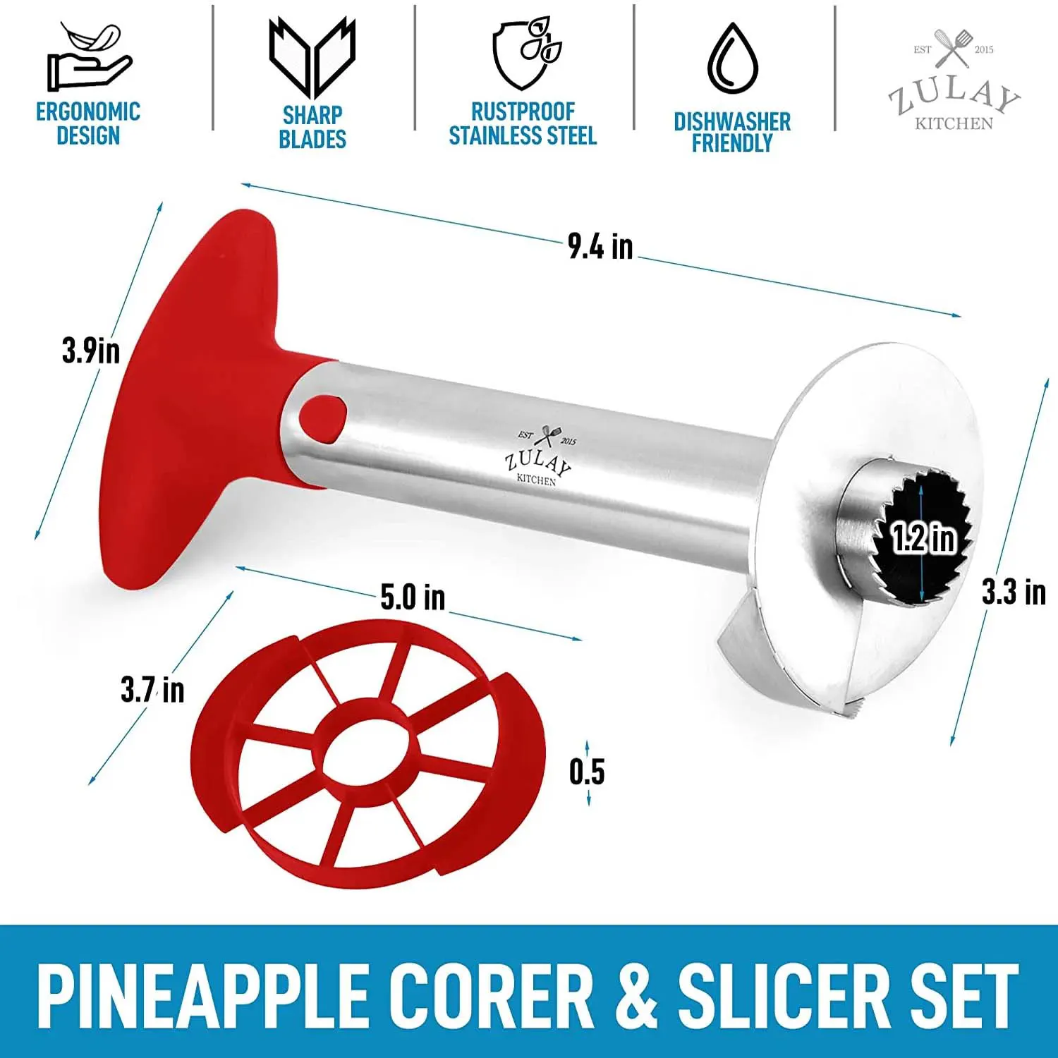 Pineapple Corer And Slicer Tool Set