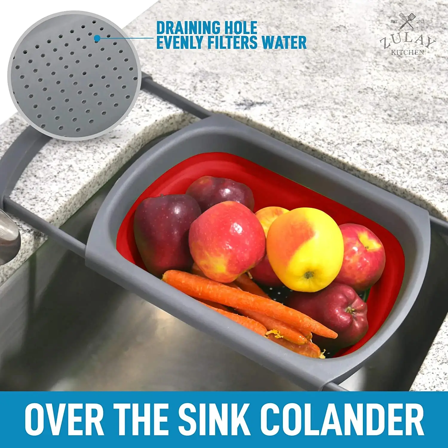 Collapsible Colander With Extendable Handles