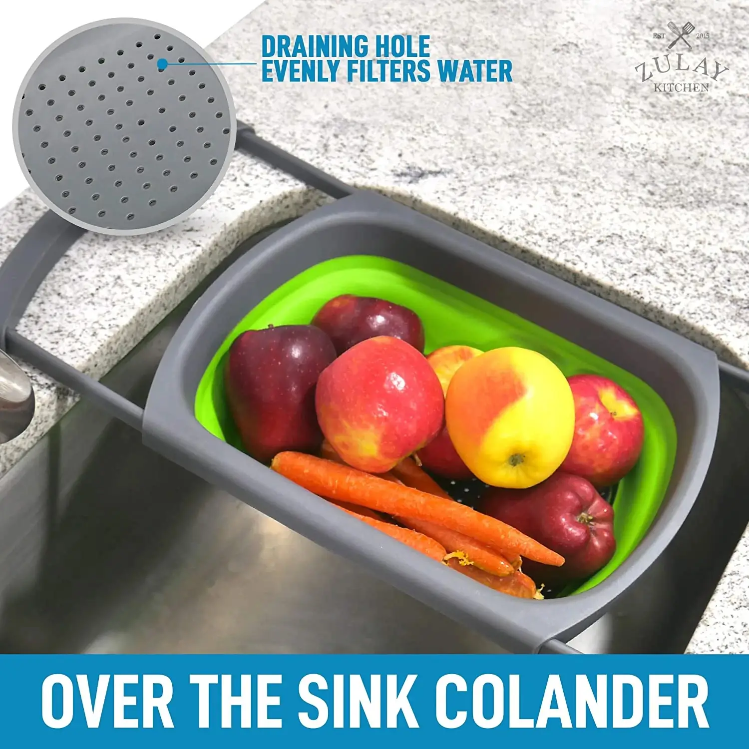 Collapsible Colander With Extendable Handles