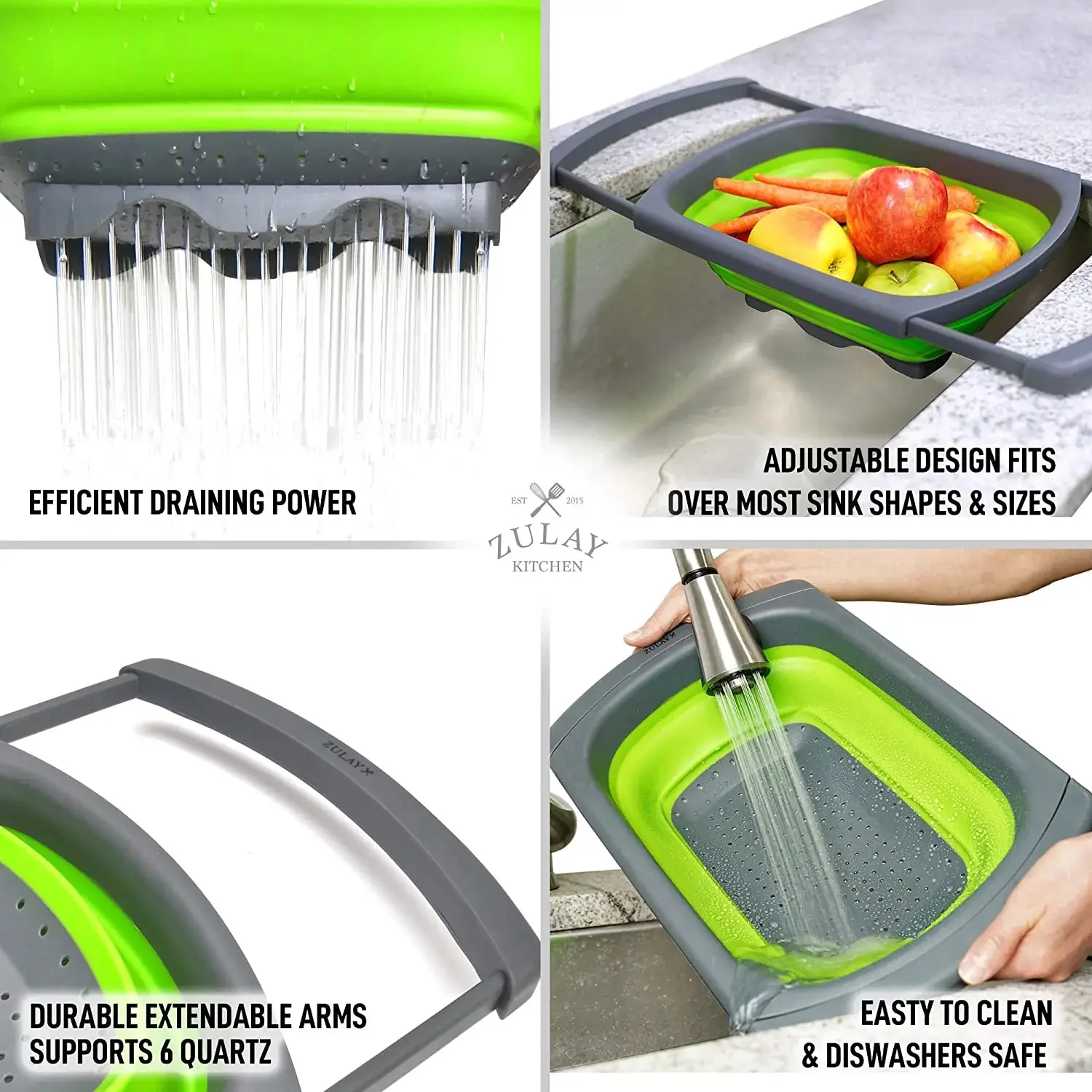 Collapsible Colander With Extendable Handles