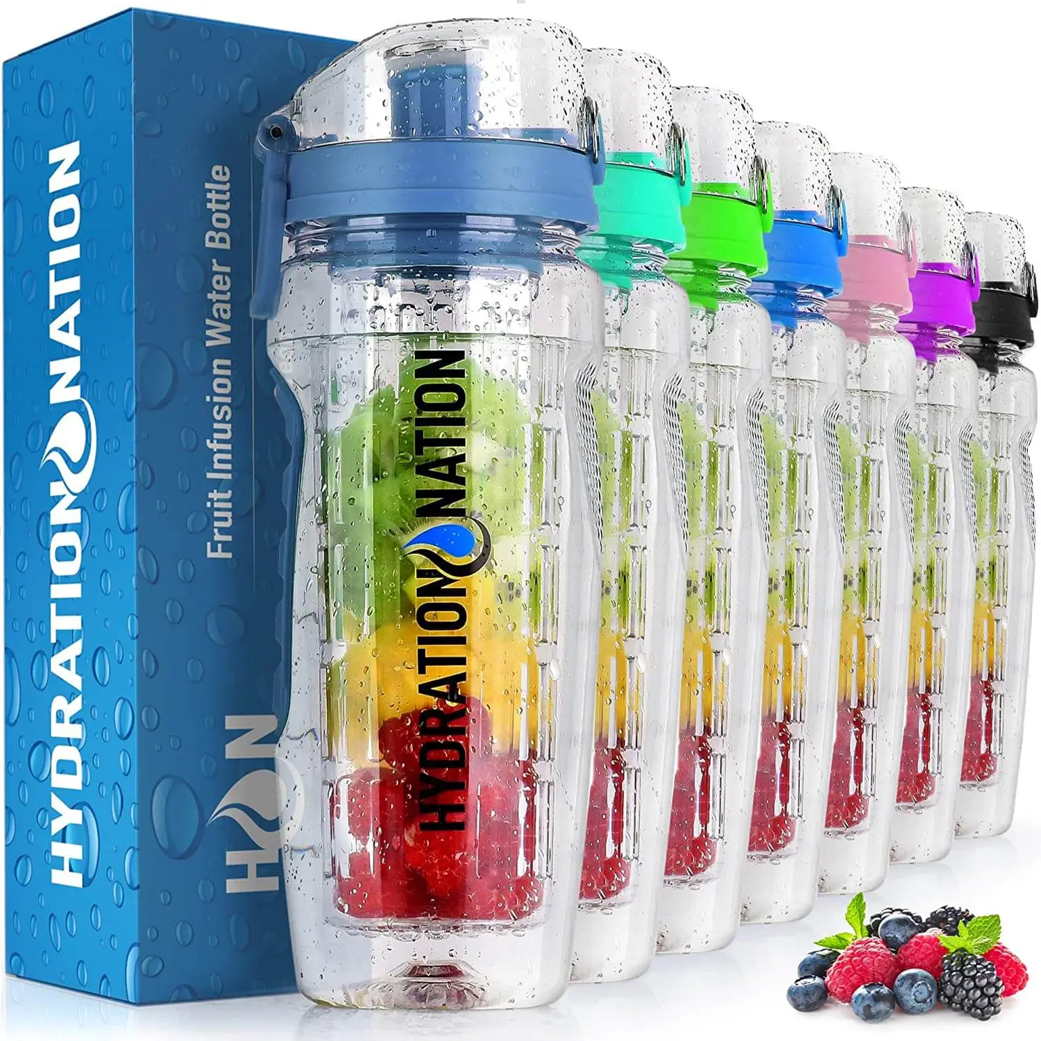 Hydration Nation Portable Water Bottle With Fruit Infuser