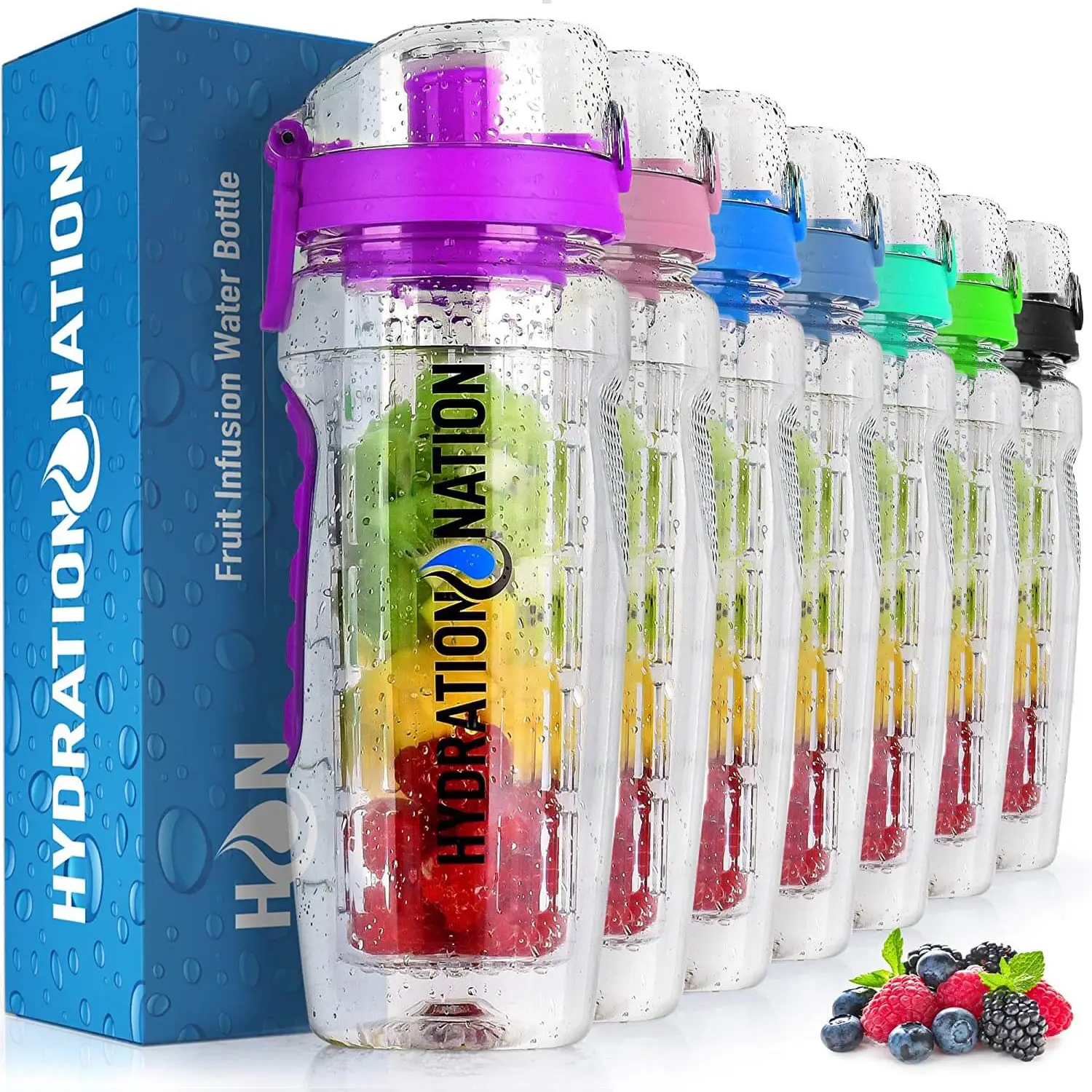 Hydration Nation Portable Water Bottle With Fruit Infuser