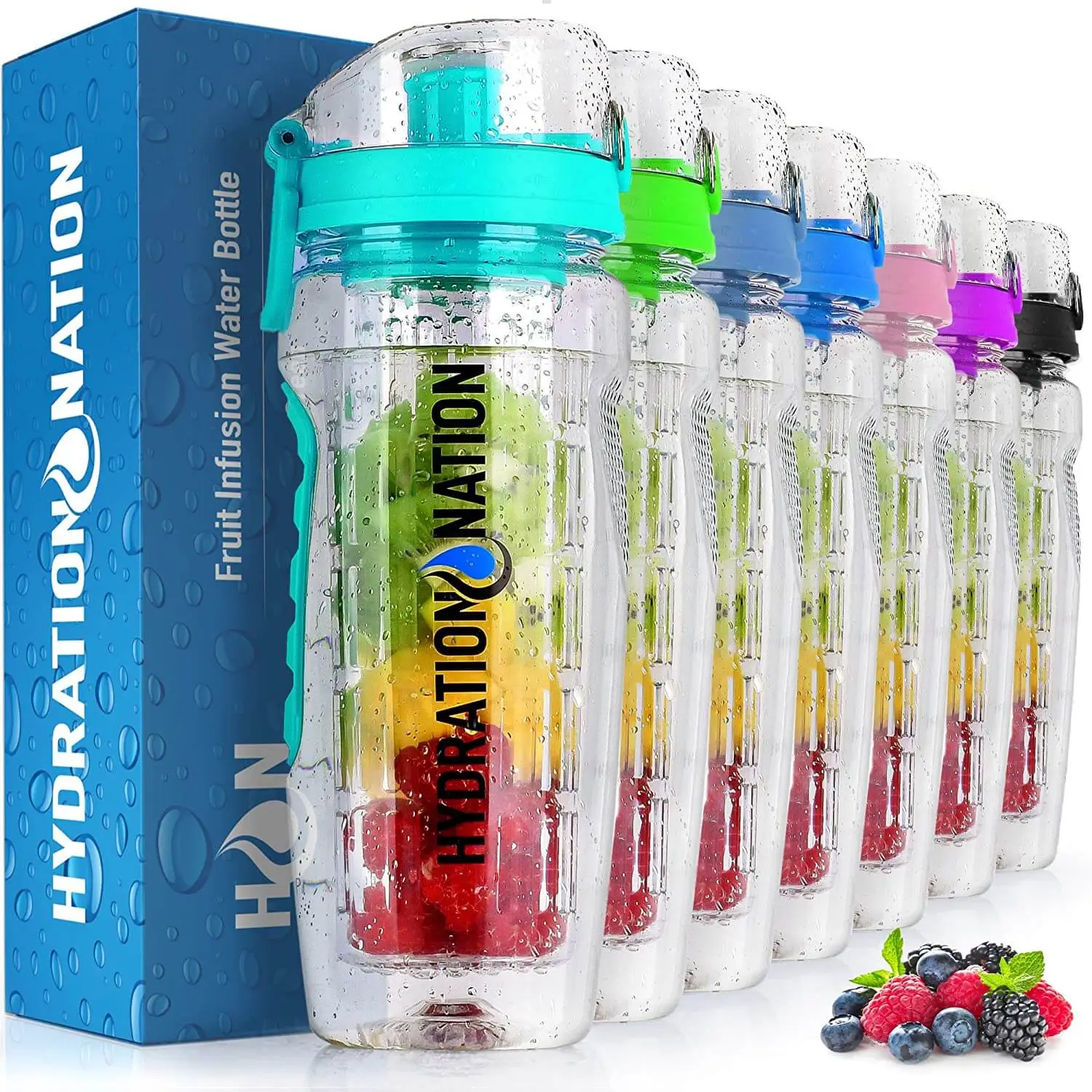 Hydration Nation Portable Water Bottle With Fruit Infuser