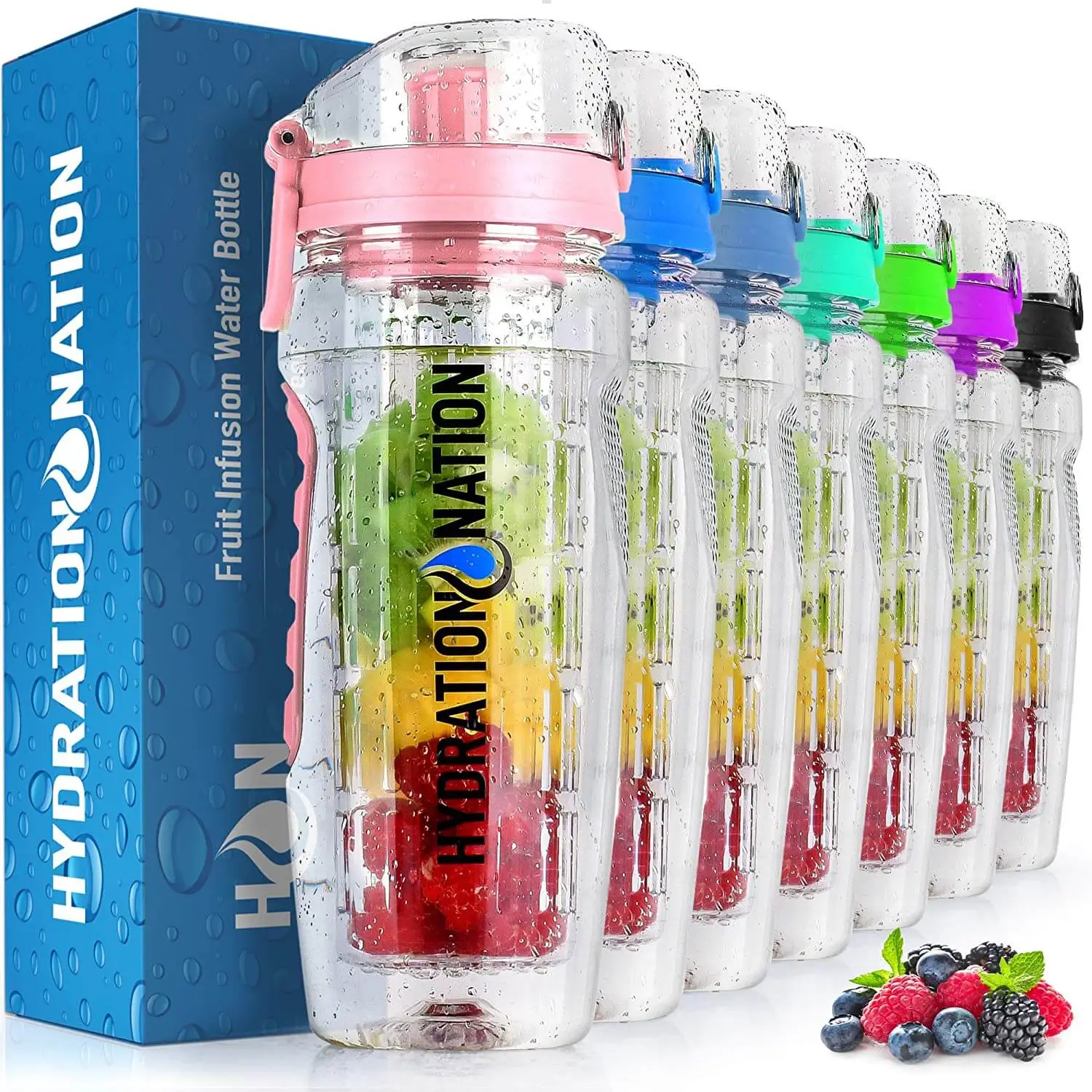 Hydration Nation Portable Water Bottle With Fruit Infuser