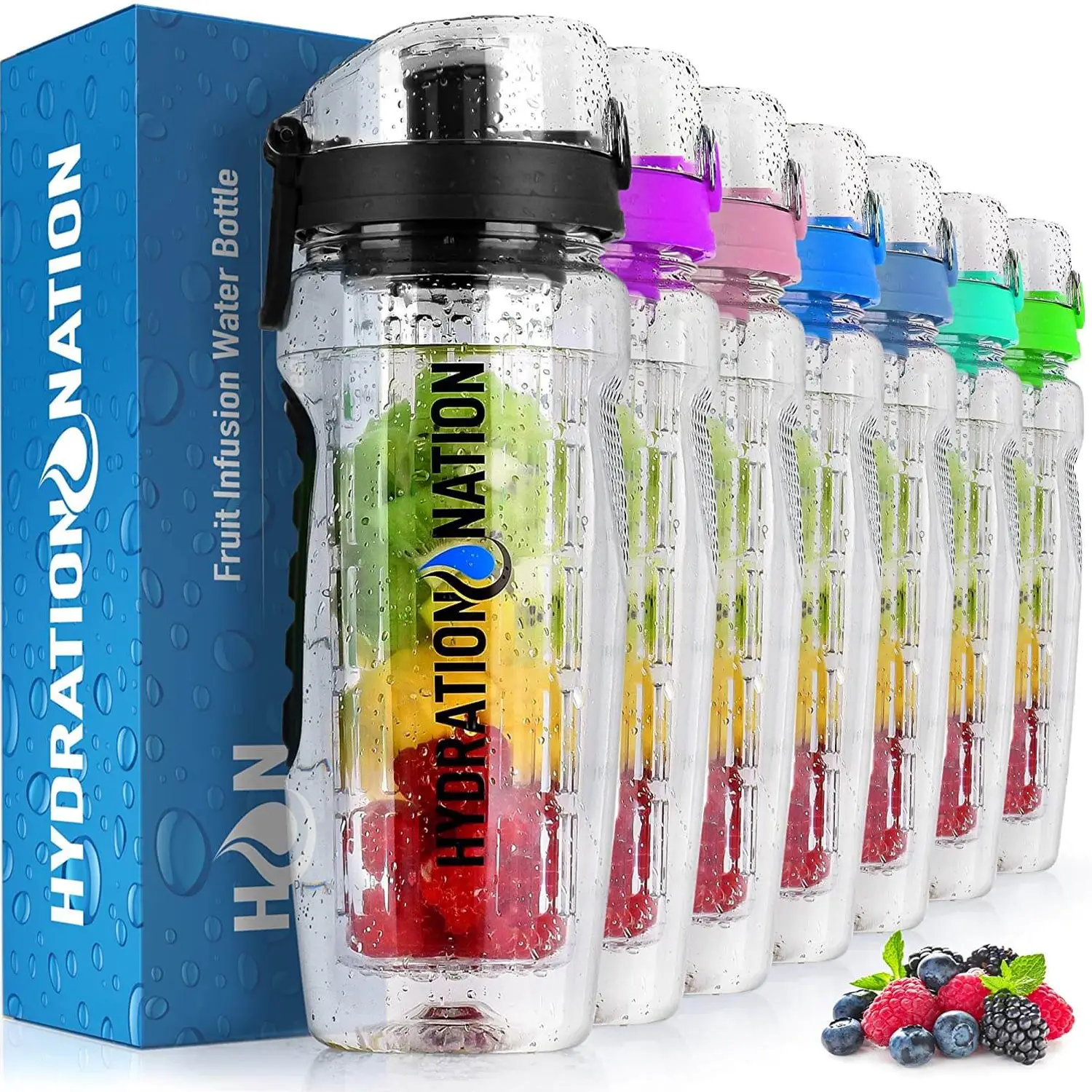 Hydration Nation Portable Water Bottle With Fruit Infuser