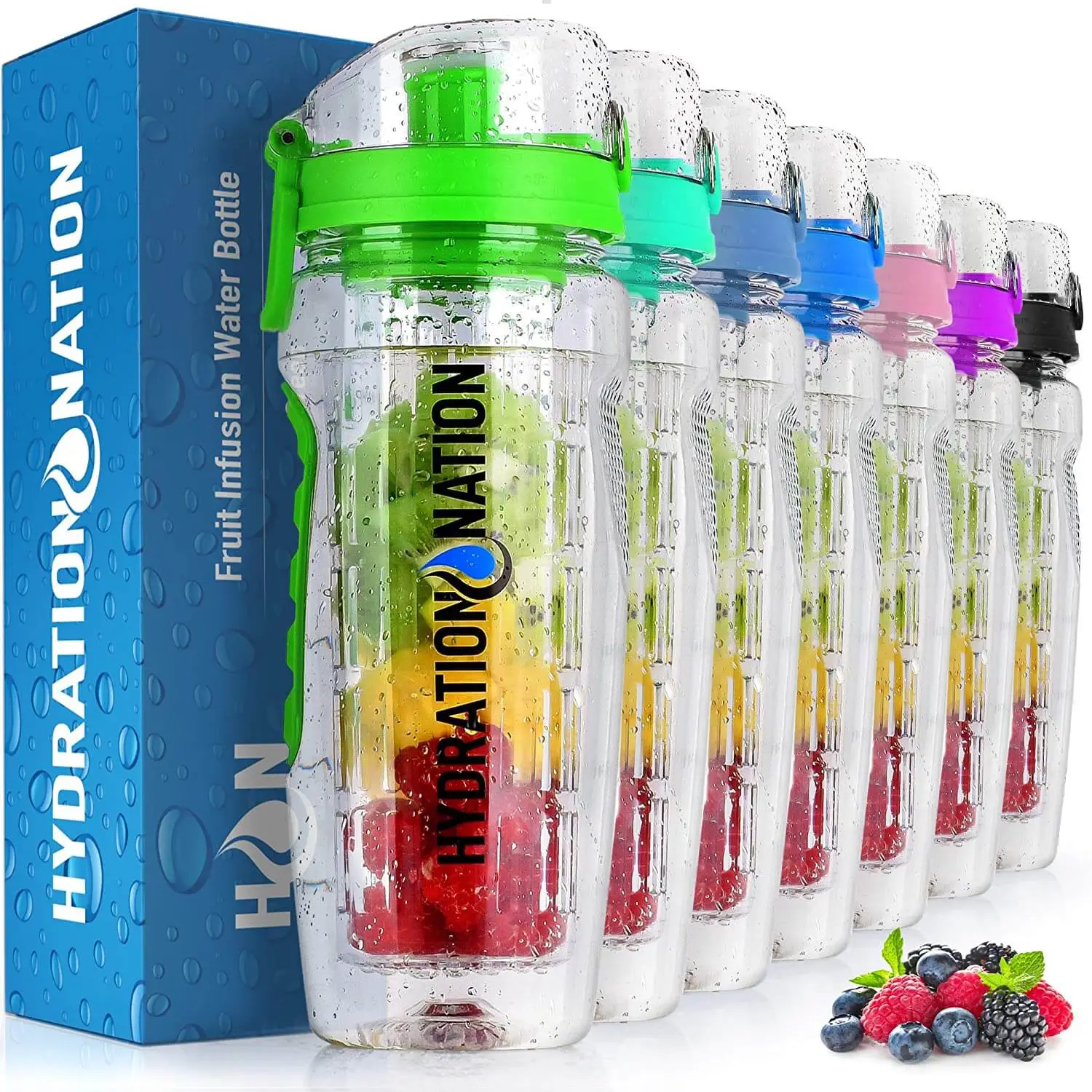 Hydration Nation Portable Water Bottle With Fruit Infuser