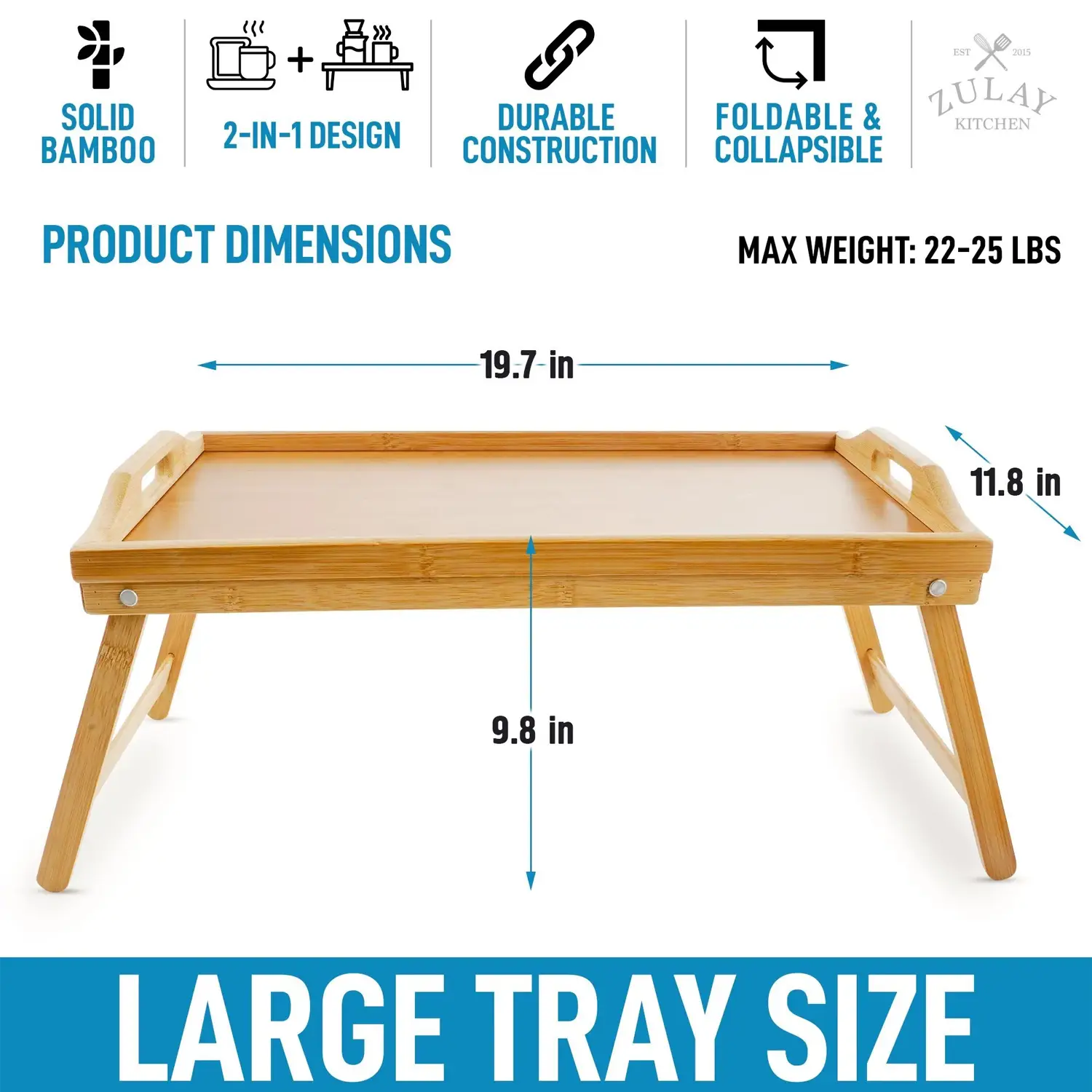 Bamboo Breakfast In Bed Tray Table