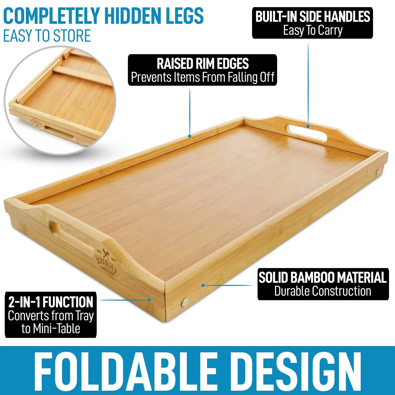 Bamboo Breakfast In Bed Tray Table