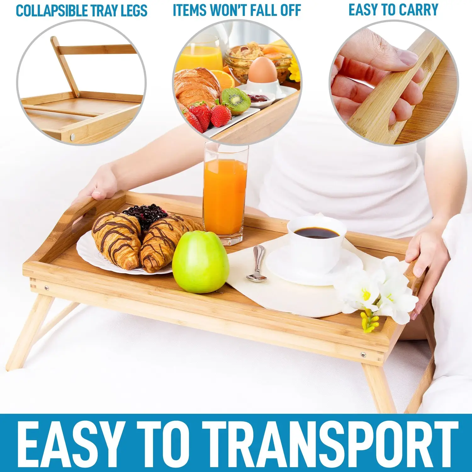 Bamboo Breakfast In Bed Tray Table