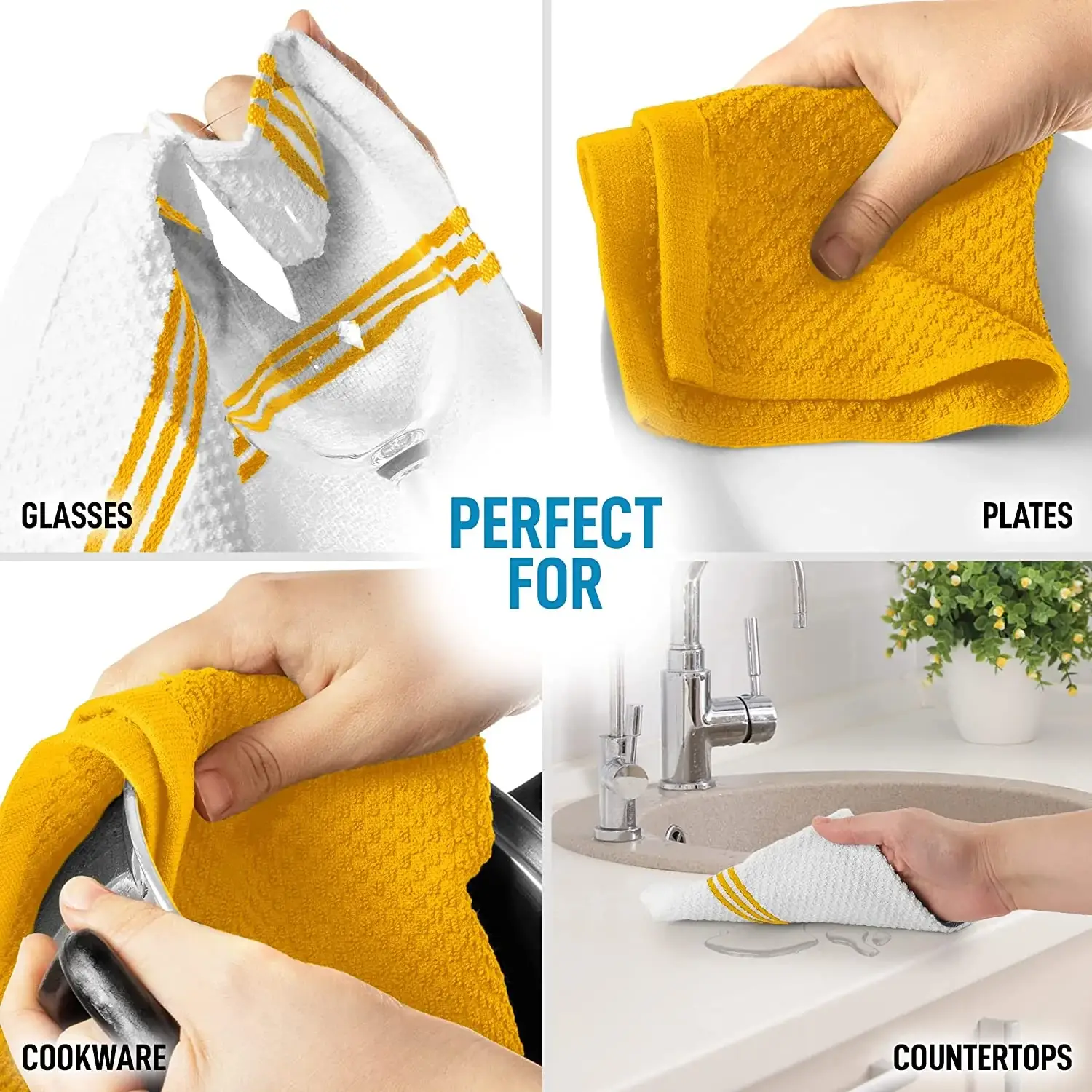 Absorbent Kitchen Towels Cotton