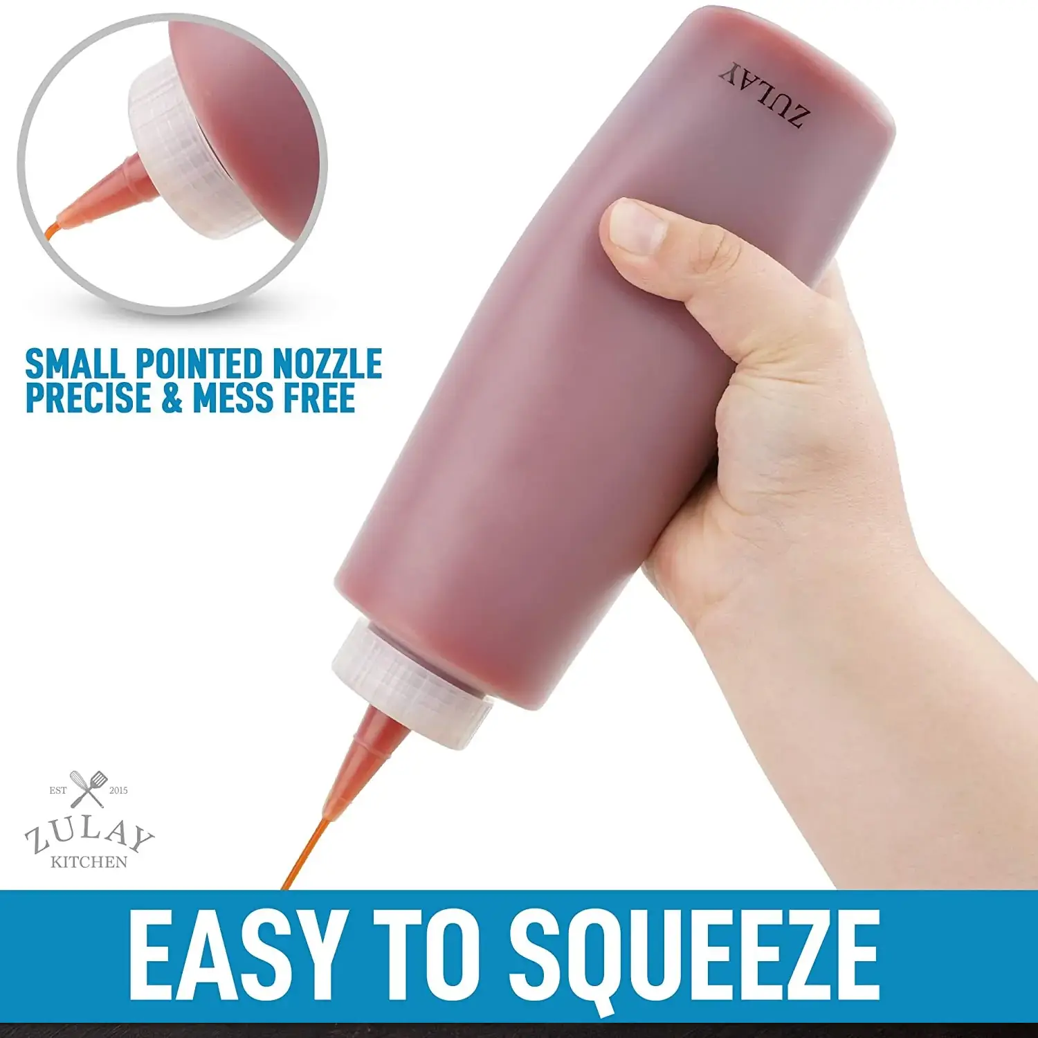 Plastic Condiment Squeeze Bottle With Caps 17 Oz