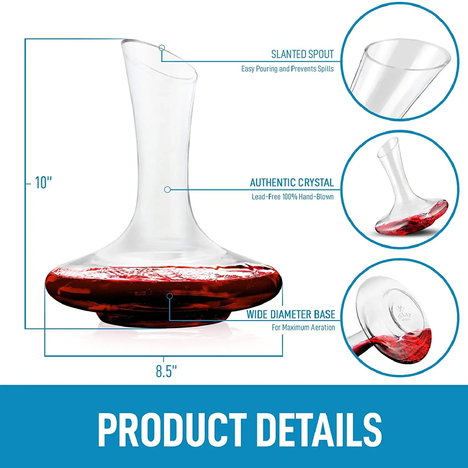 Crystal Red Wine Decanter