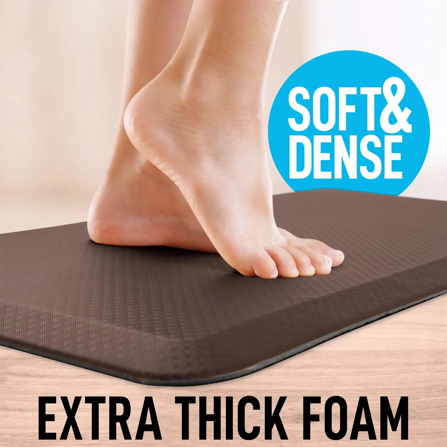 Zulay Home Anti Fatigue Mat - Thick Cushioned Non Slip Foam