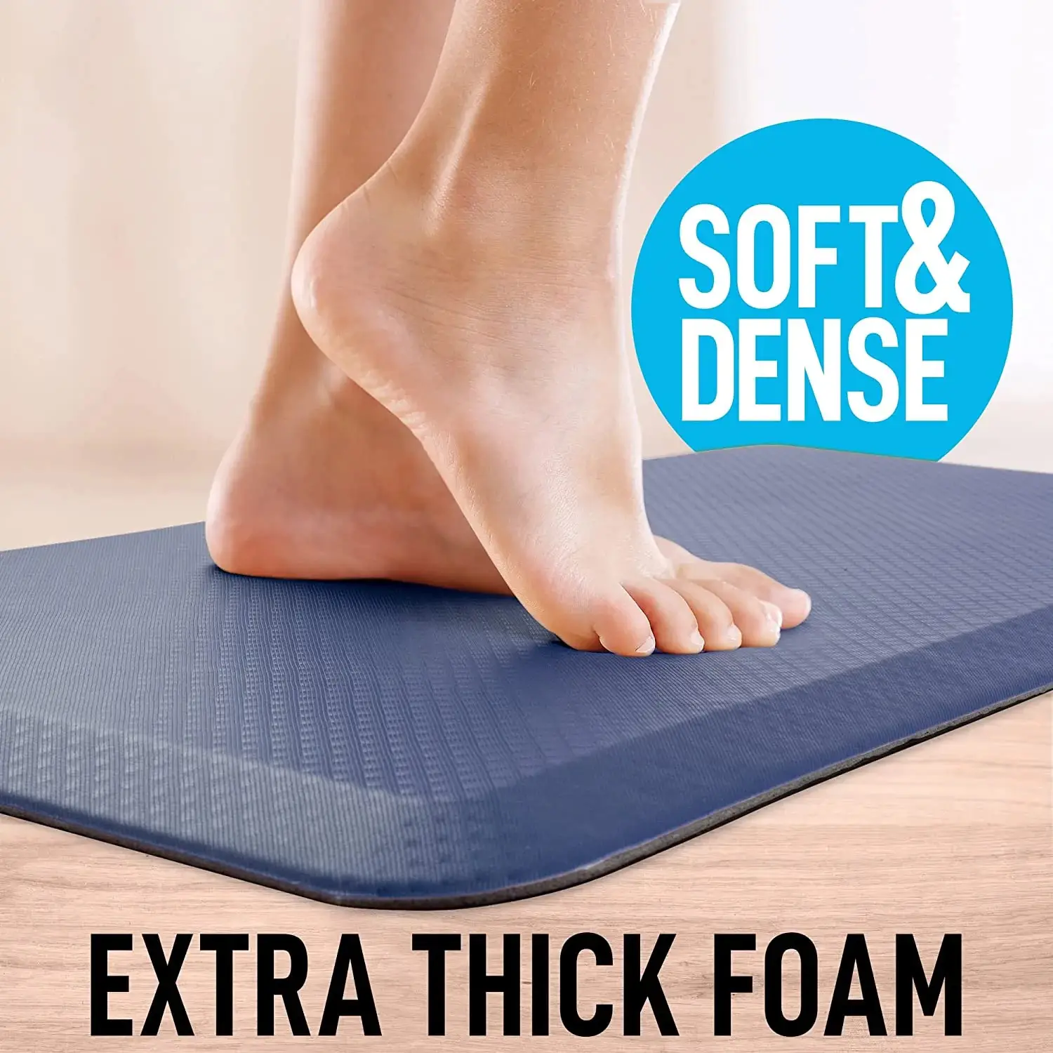 Zulay Home Anti Fatigue Mat - Thick Cushioned Non Slip Foam