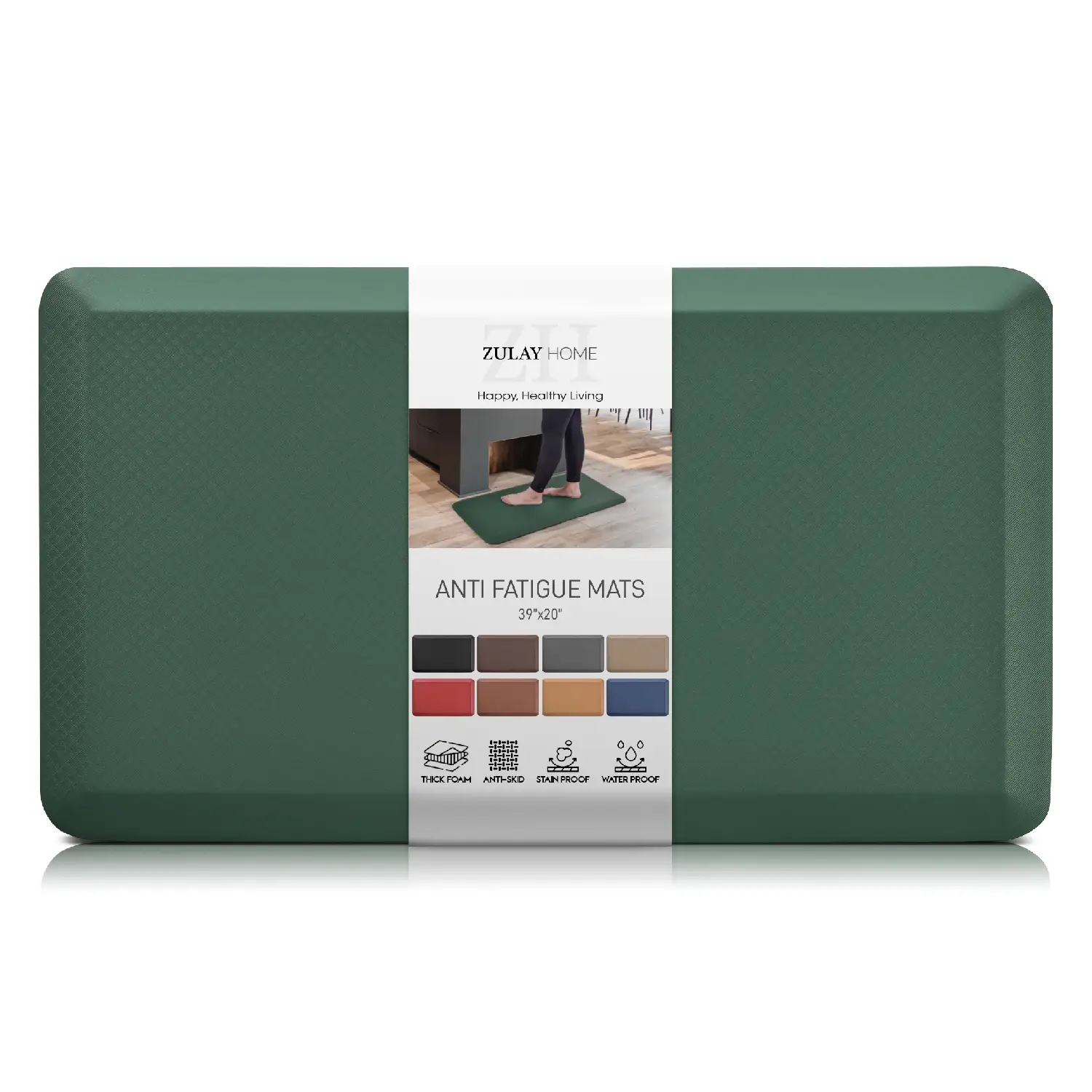 Zulay Home Anti Fatigue Mat - Thick Cushioned Non Slip Foam