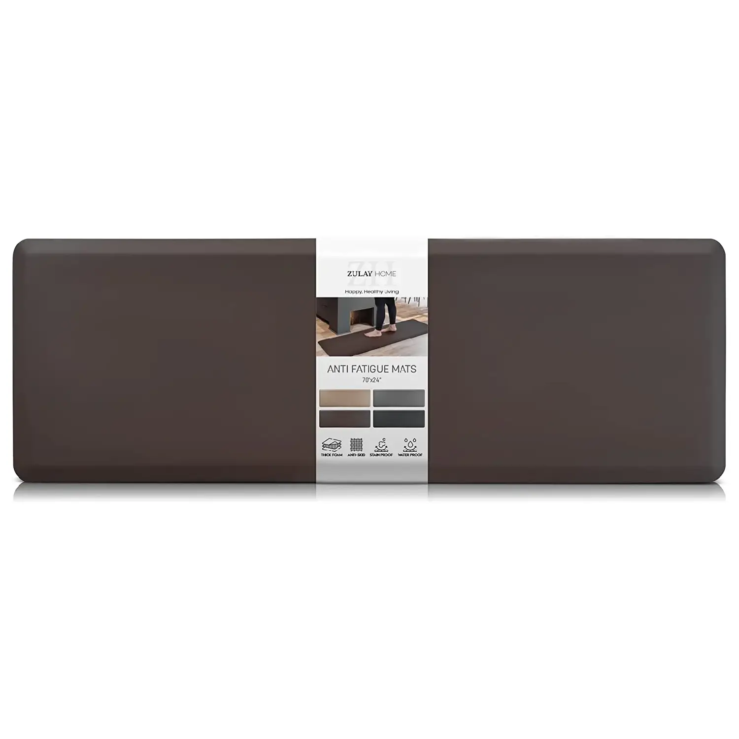 Zulay Home Anti Fatigue Mat - Thick Cushioned Non Slip Foam