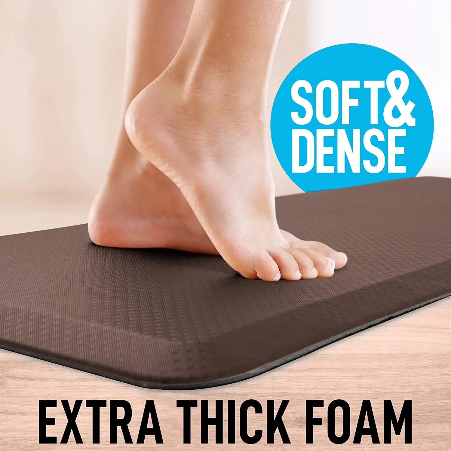 Zulay Home Anti Fatigue Mat - Thick Cushioned Non Slip Foam