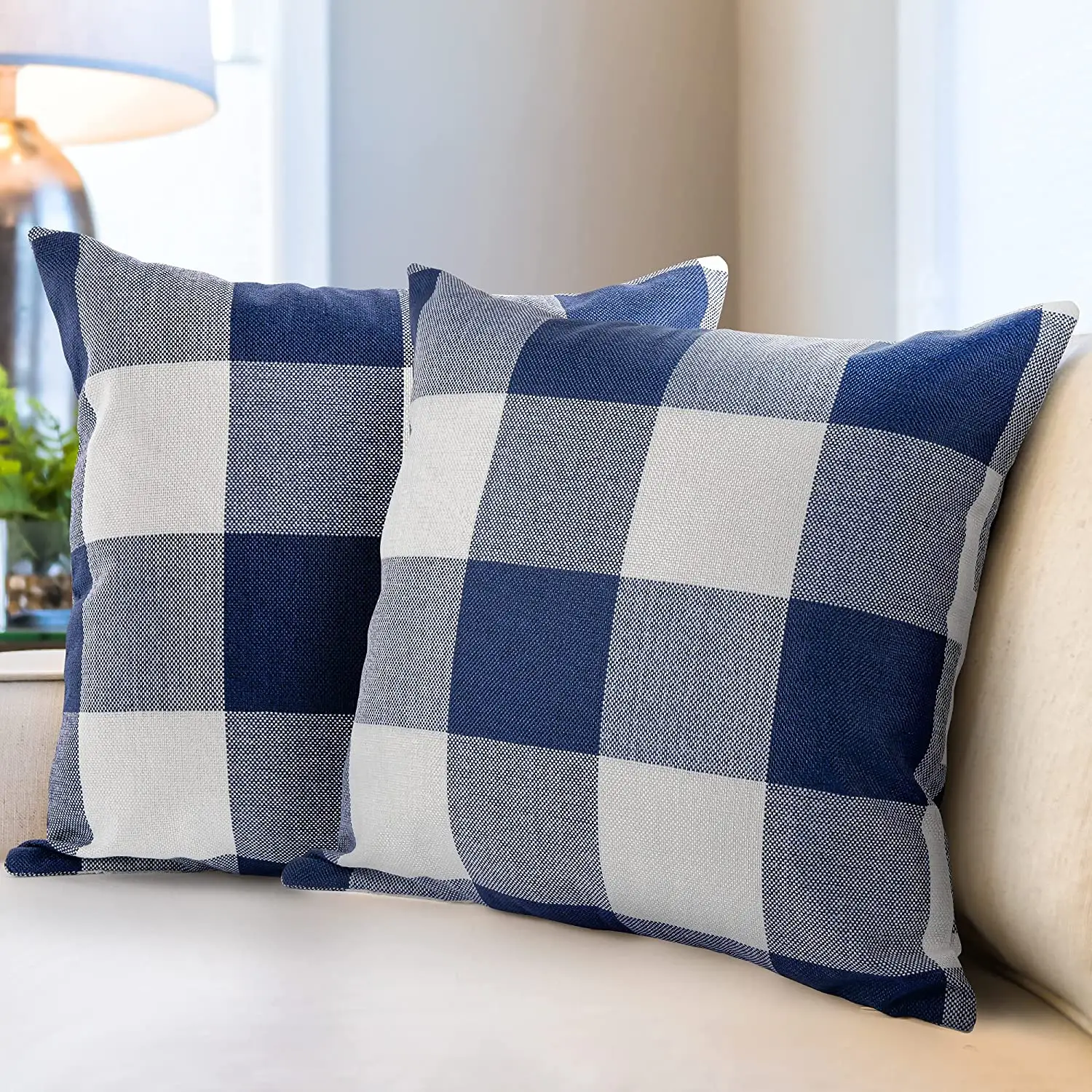 Zulay Home Buffalo Plaid Throw Pillow Covers - Pack Of 2