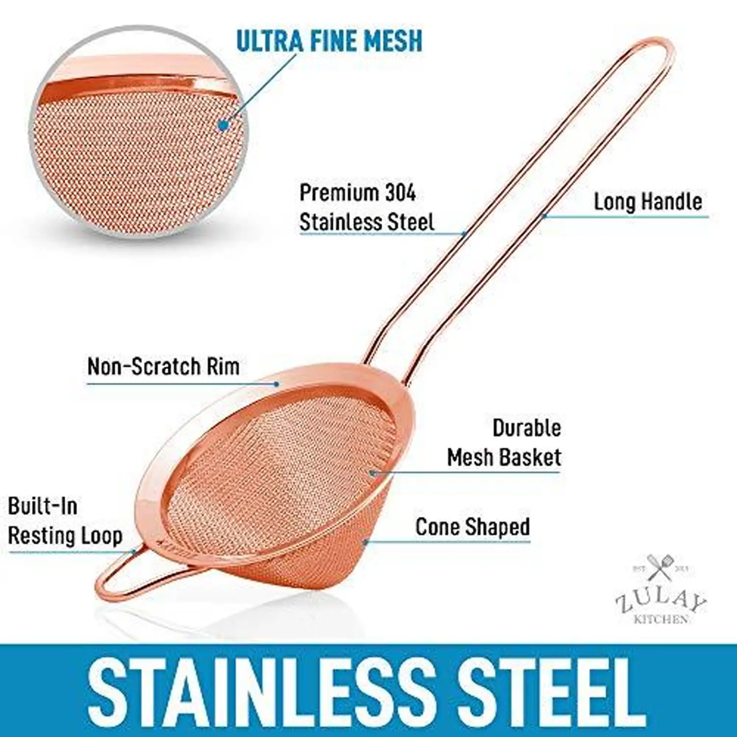 Cone Shaped Cocktail Strainer