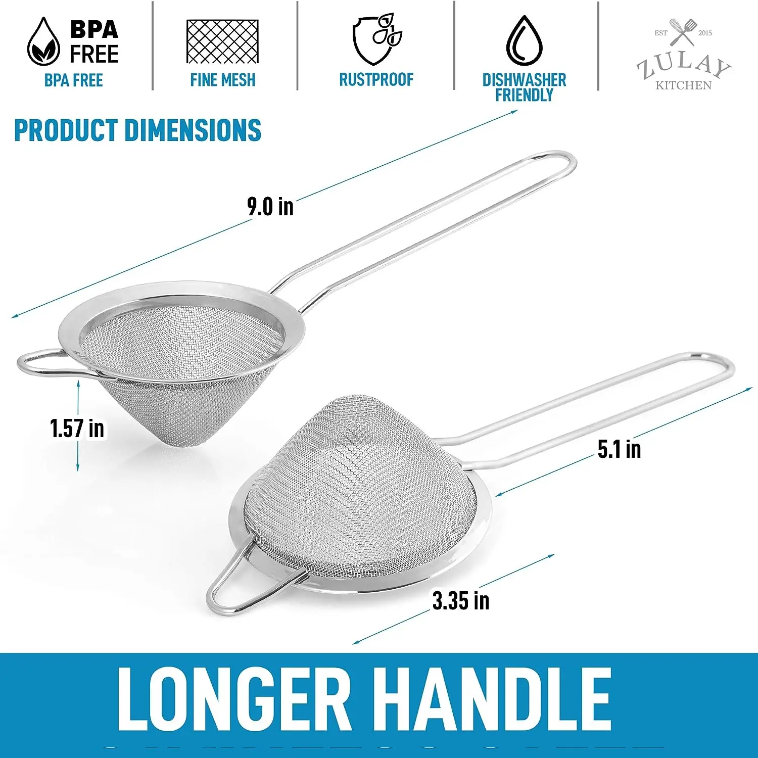 Cone Shaped Cocktail Strainer