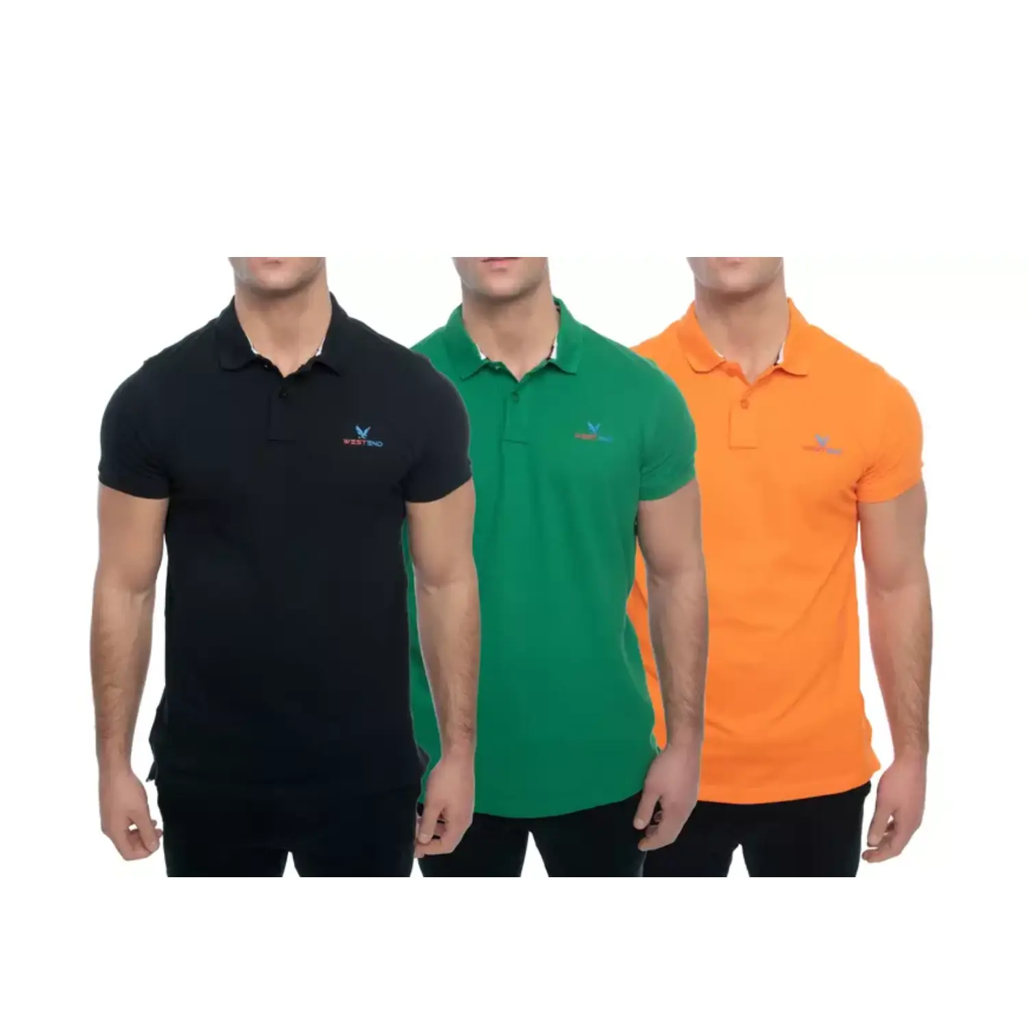 4 Pack Men's Short Sleeve 100% Cotton Polo Shirts