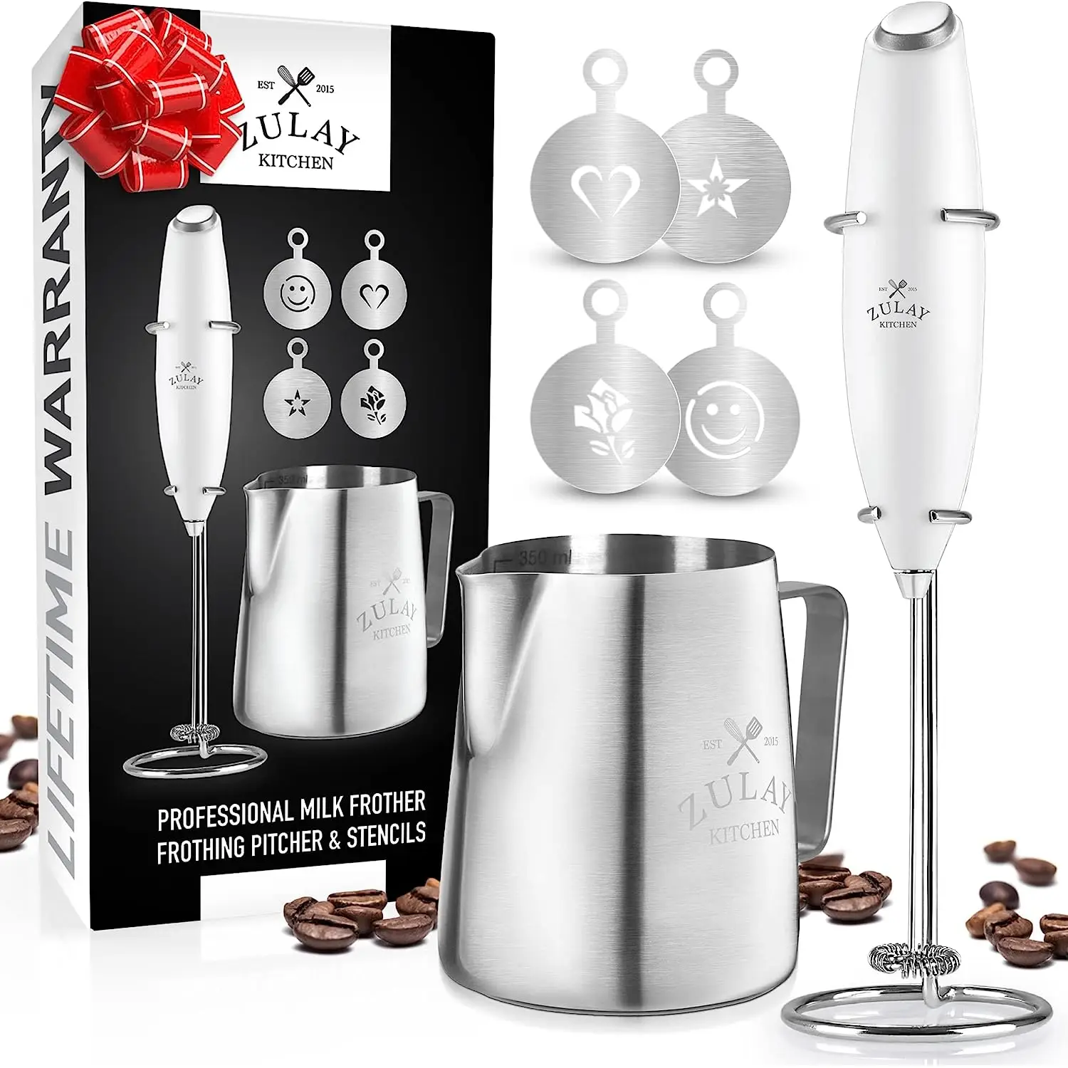 Zulay Complete Milk Frother Set Coffee Gift