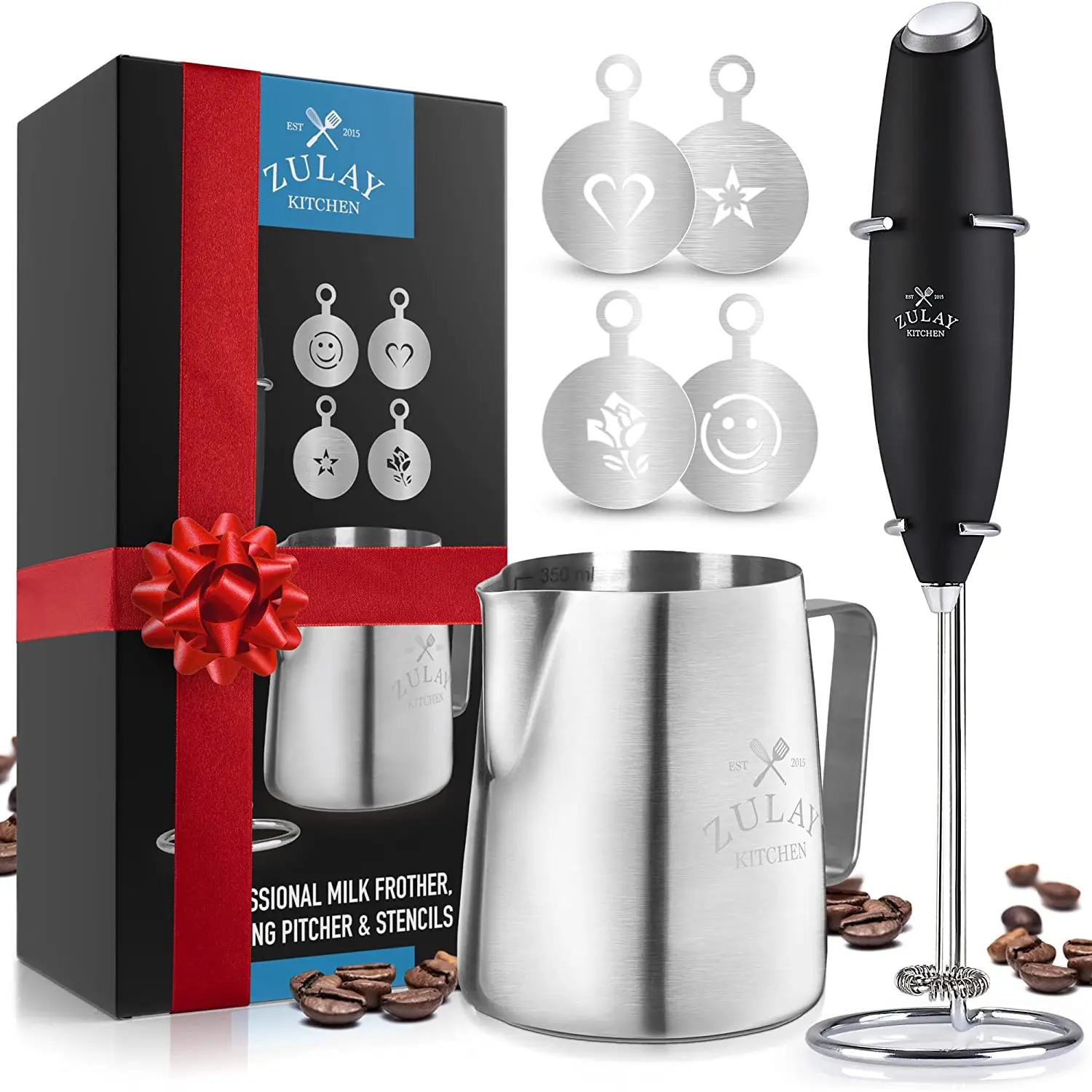 Zulay Complete Milk Frother Set Coffee Gift
