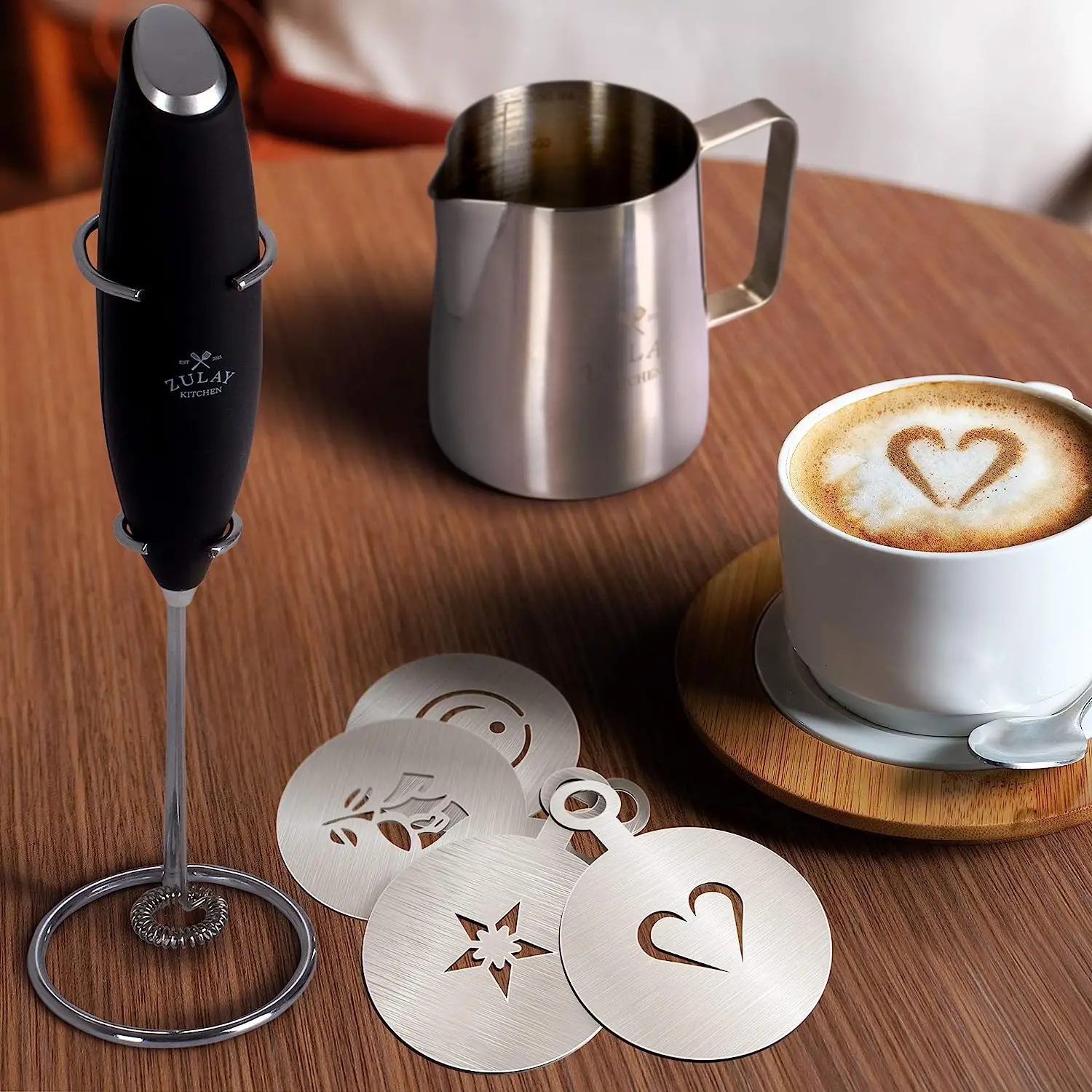 Zulay Complete Milk Frother Set Coffee Gift