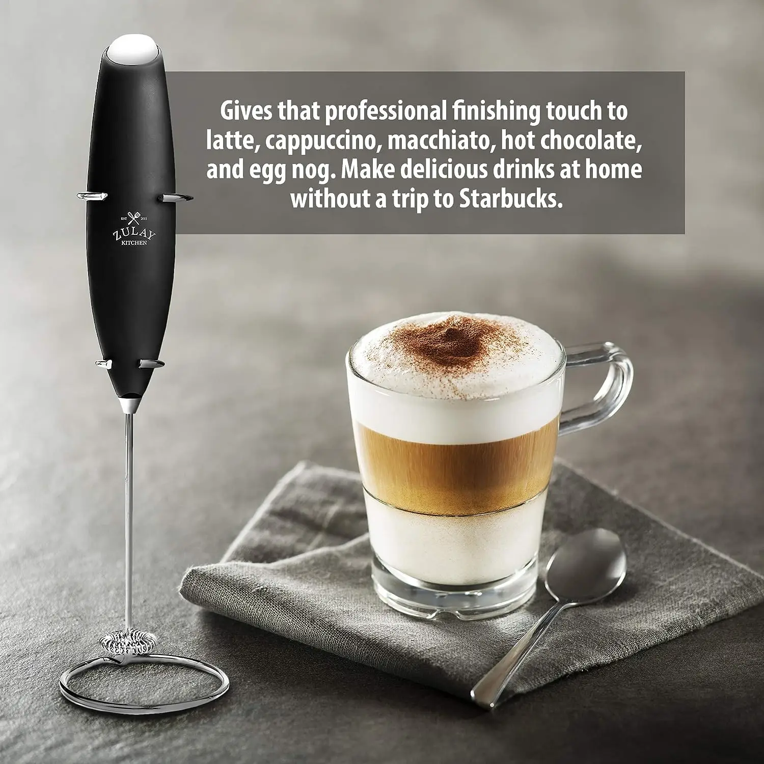 Zulay Complete Milk Frother Set Coffee Gift