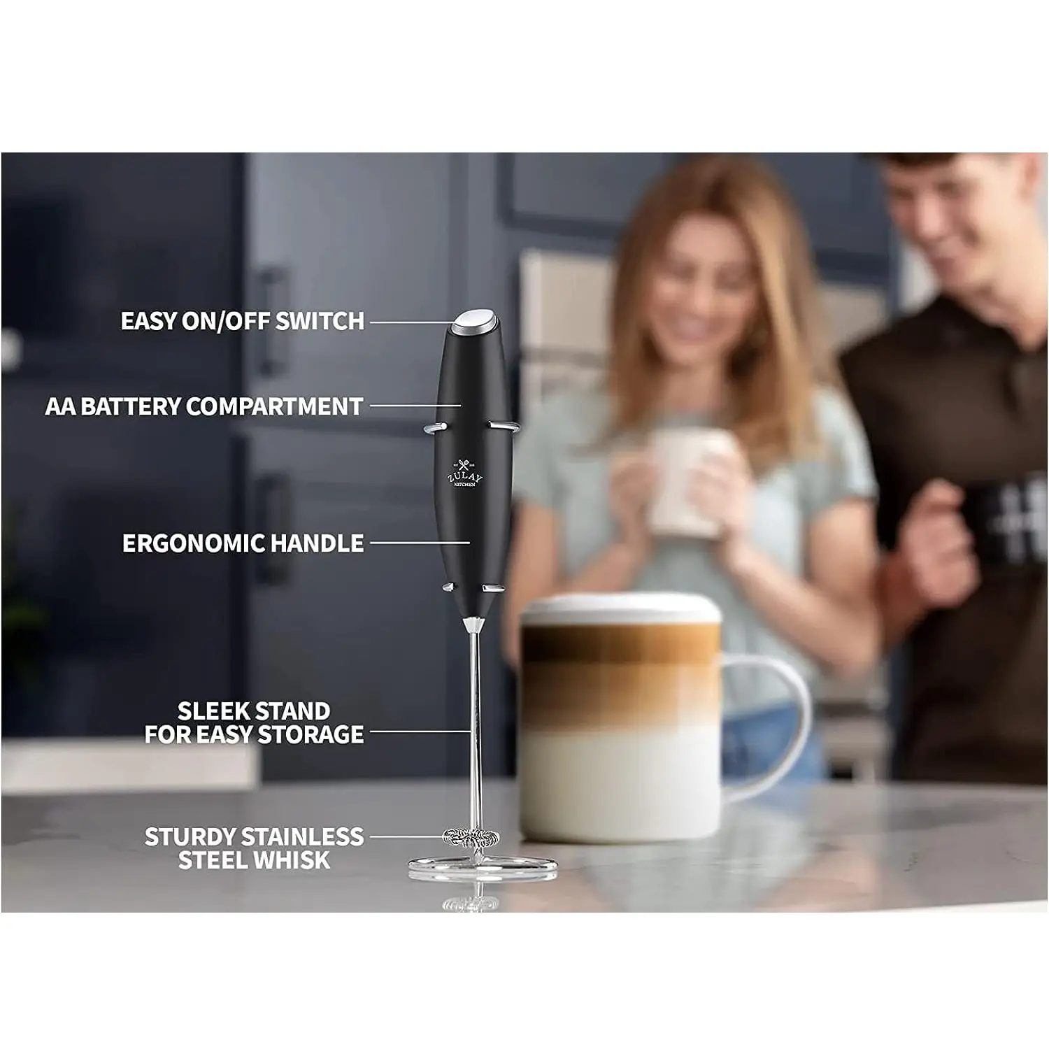 Zulay Complete Milk Frother Set Coffee Gift